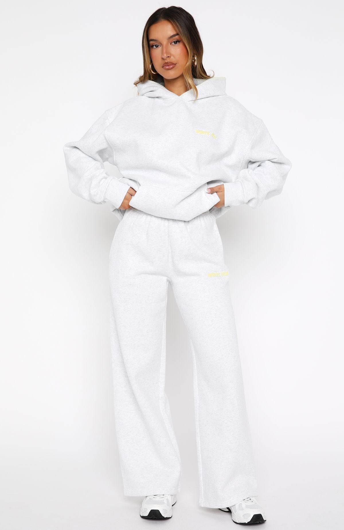 Vol. 1 Wide Leg Sweatpants Grey Marle | White Fox Boutique US
