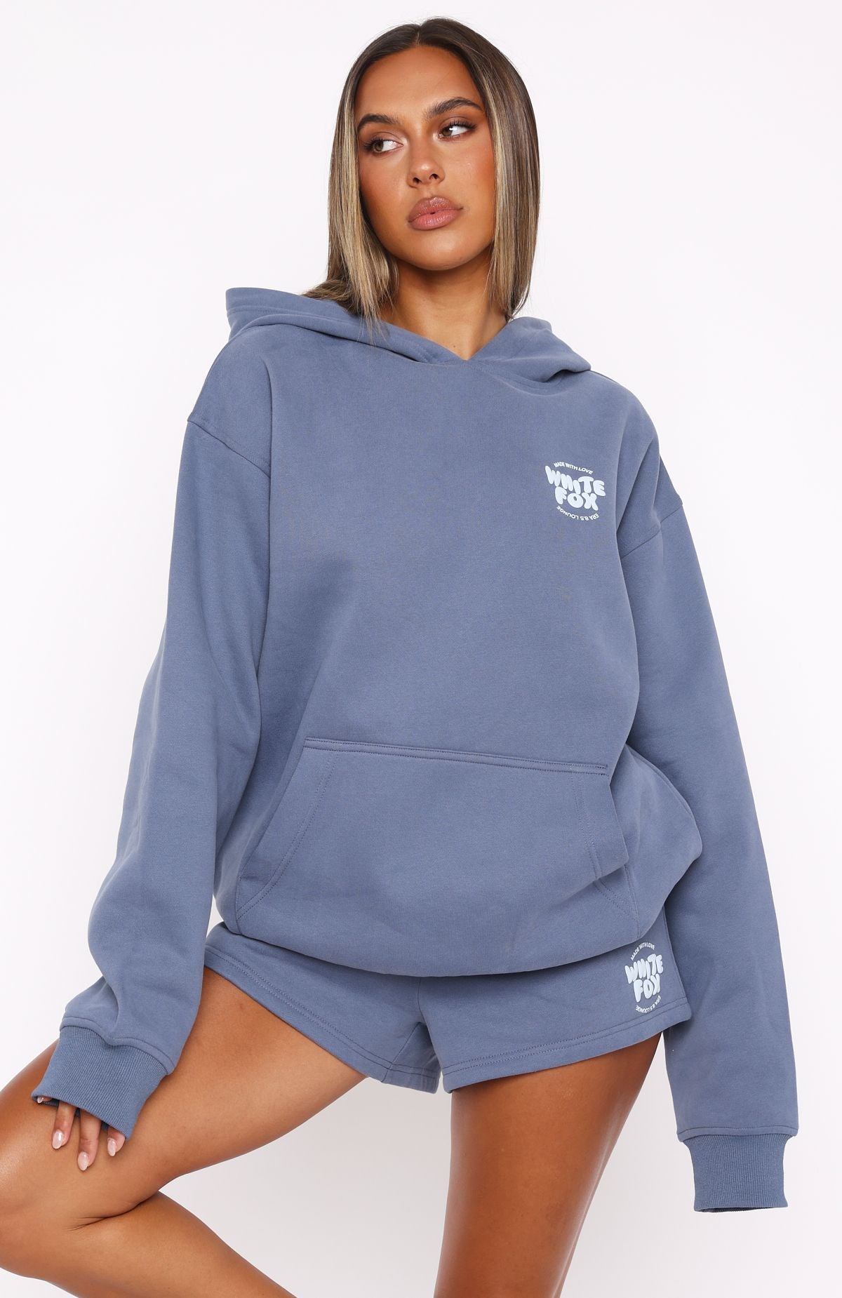 With Love For You Oversized Hoodie Ocean | White Fox Boutique US