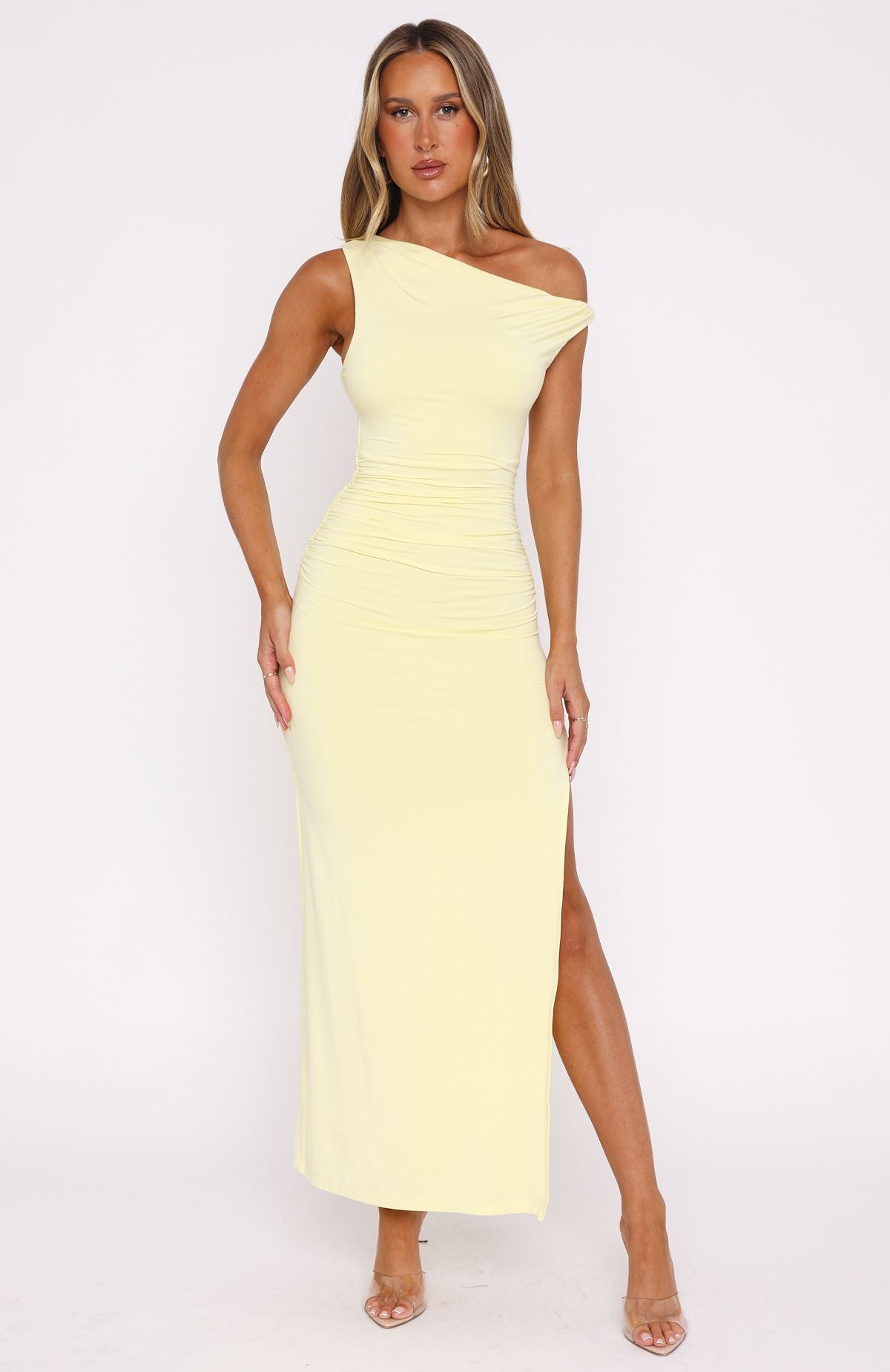 chinese dress ladies Little Bit Dramatic Maxi Dress Lemon