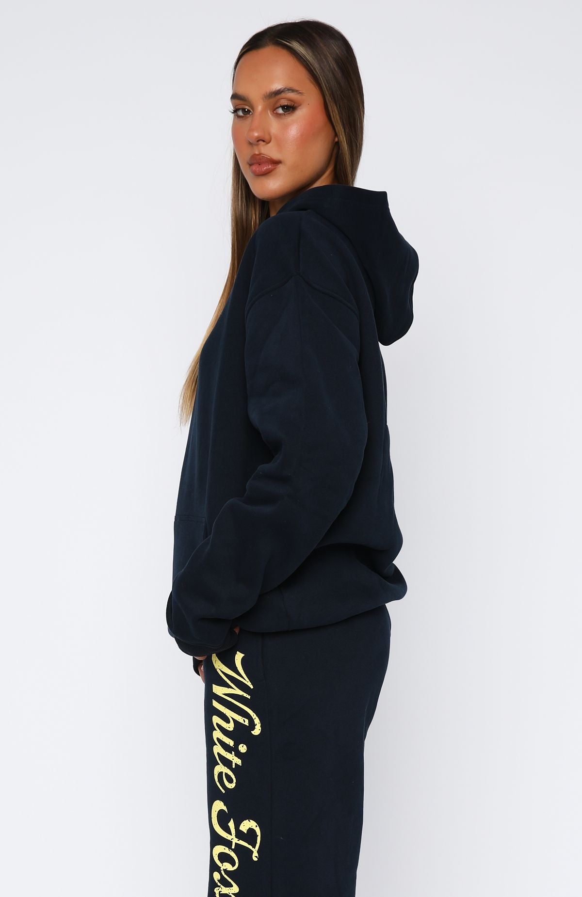 ♡極美品♡ FOXEY 40 ジャージ パーカー ネイビー 濃紺 The Good Life Back Graphic Oversized Hoodie Navy | White Fox