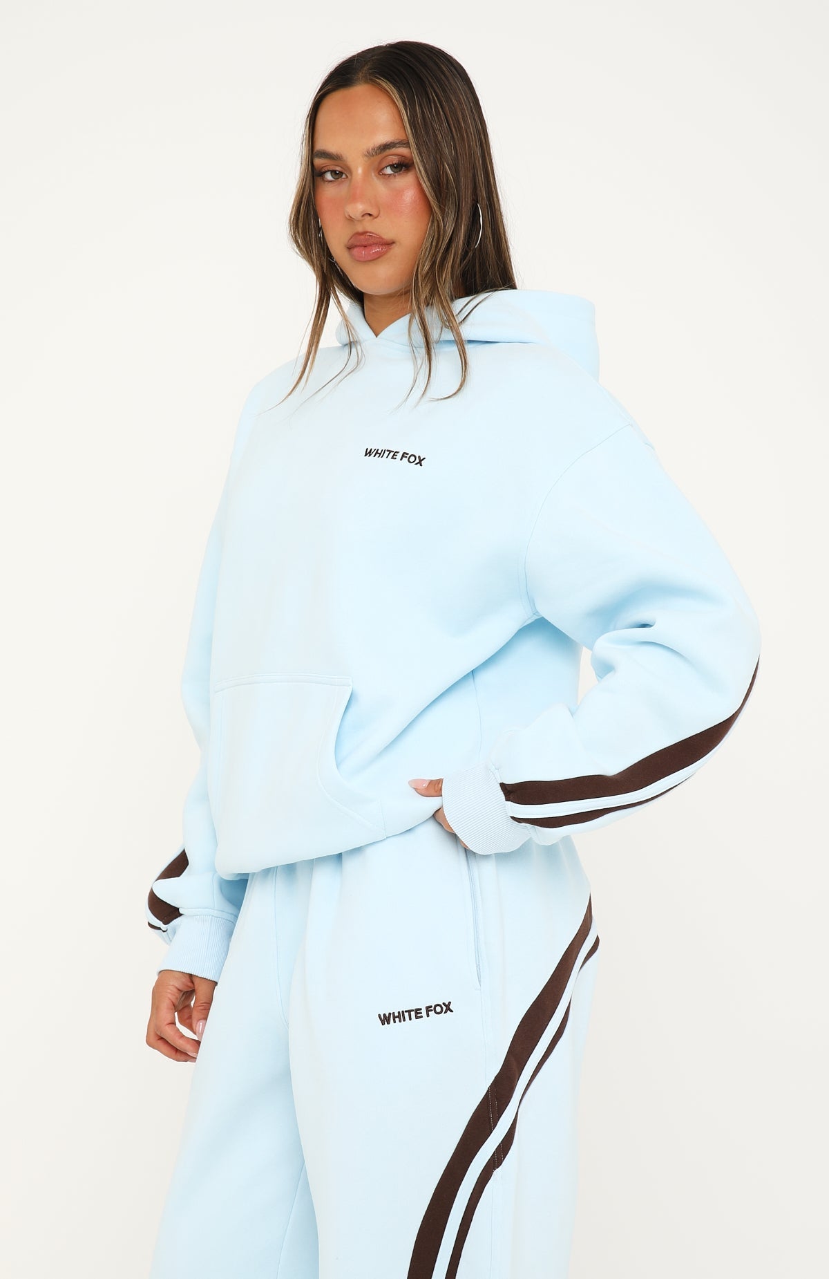We Both Know Oversized Hoodie Baby Blue | White Fox Boutique US