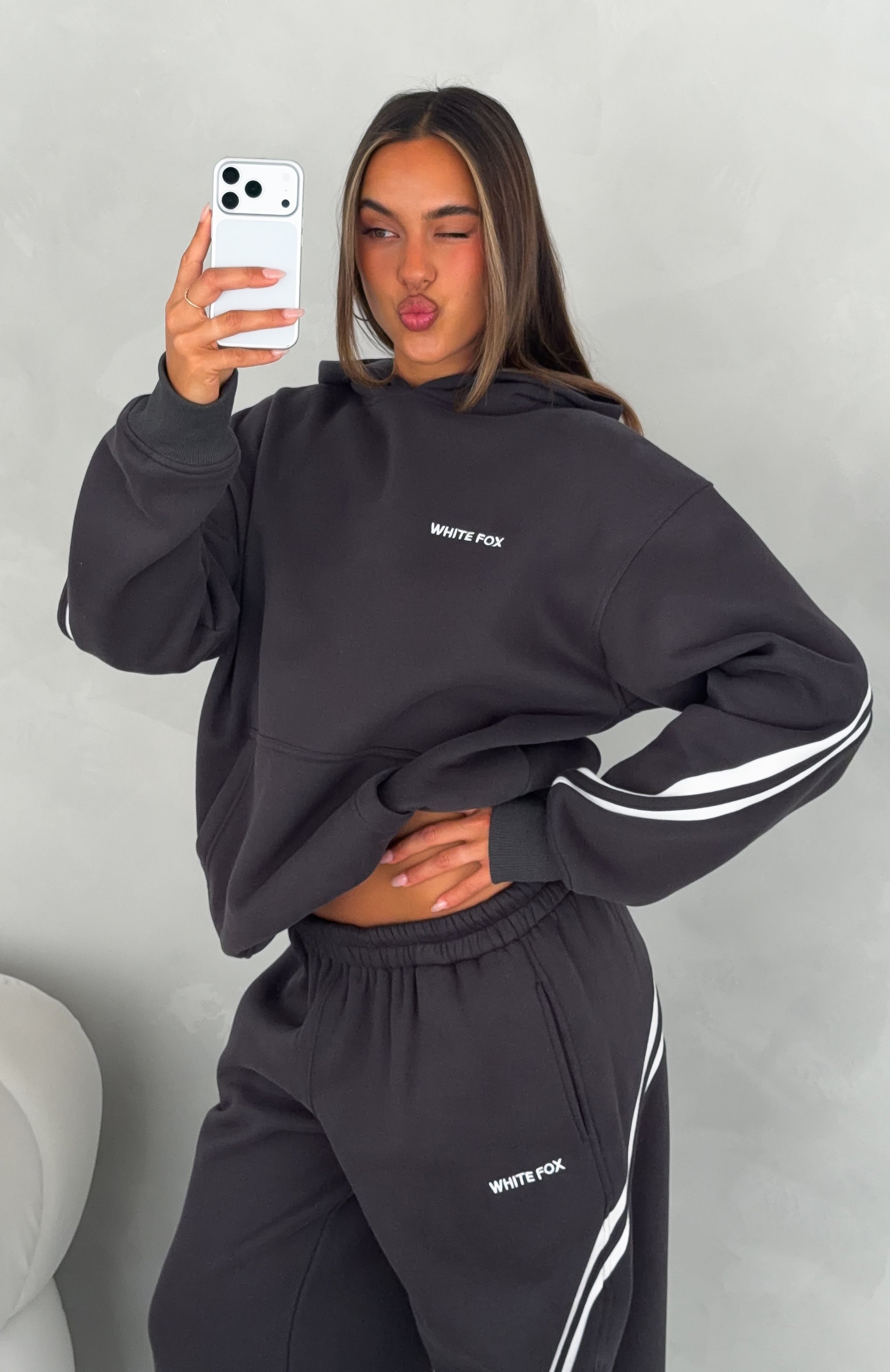 We Both Know Oversized Hoodie Charcoal | White Fox Boutique US