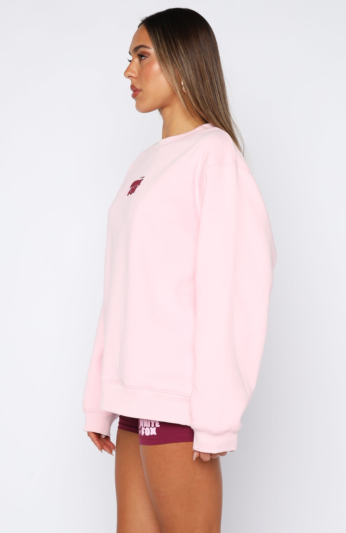 11th Street Sweet Kisses Oversized Sweater Pink Sugar | White Fox