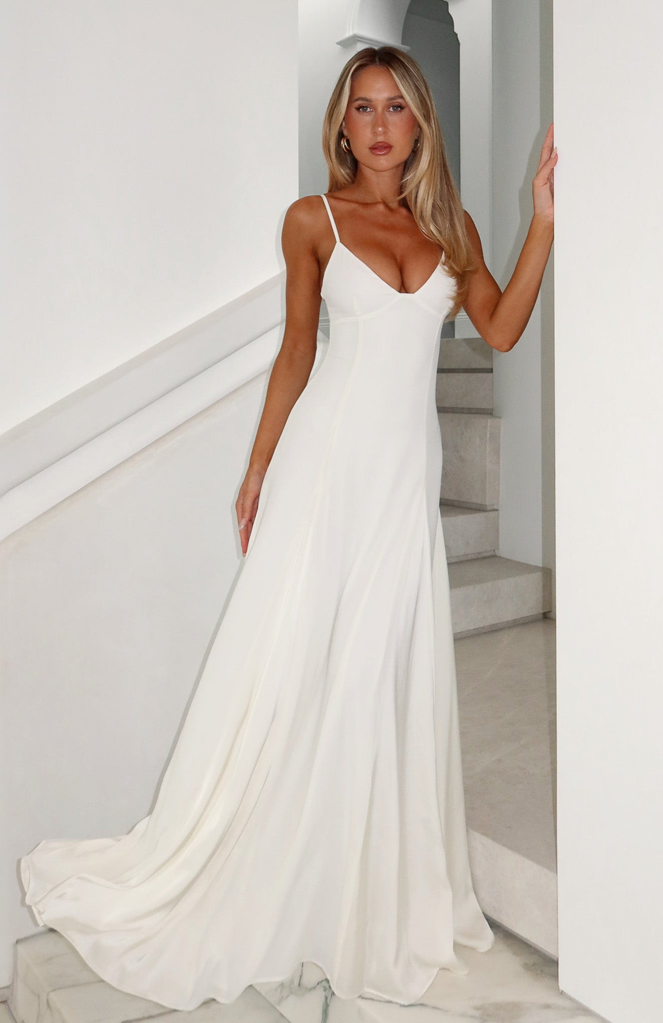 Afterparty Elegance Maxi Dress Off White Afterparty Elegance Maxi Dress Off White
