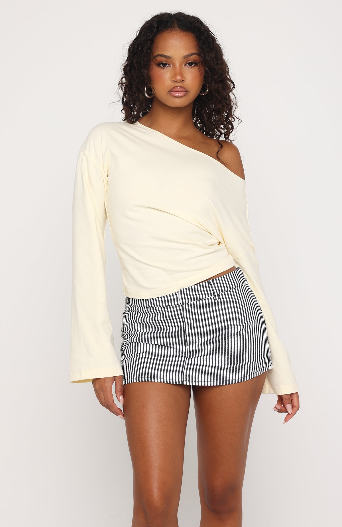 Back To Business Mini Skort Black Stripe | White Fox Boutique US