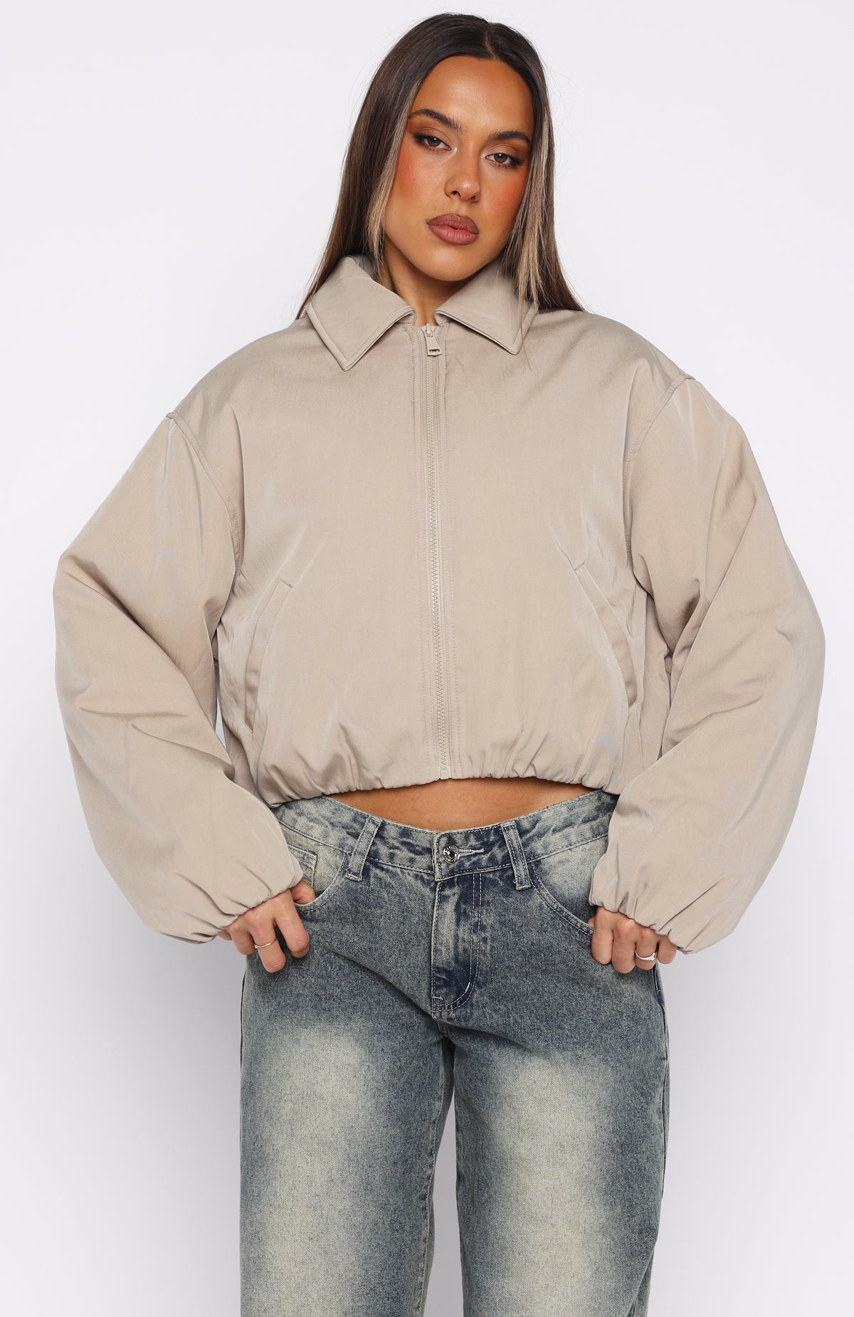 Back To Friends Jacket Sand | White Fox Boutique US