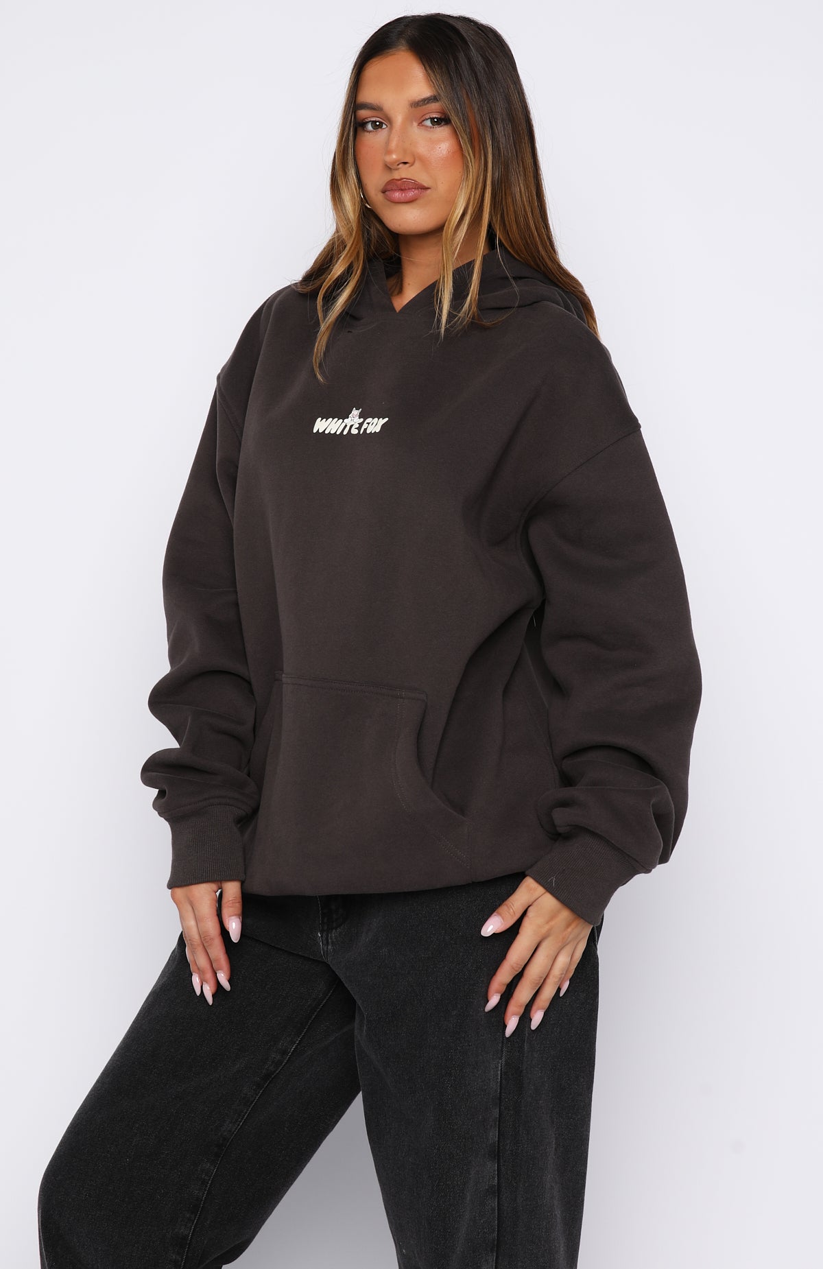 Bubbles & Foxy Friends Oversized Hoodie Bubbles | White Fox