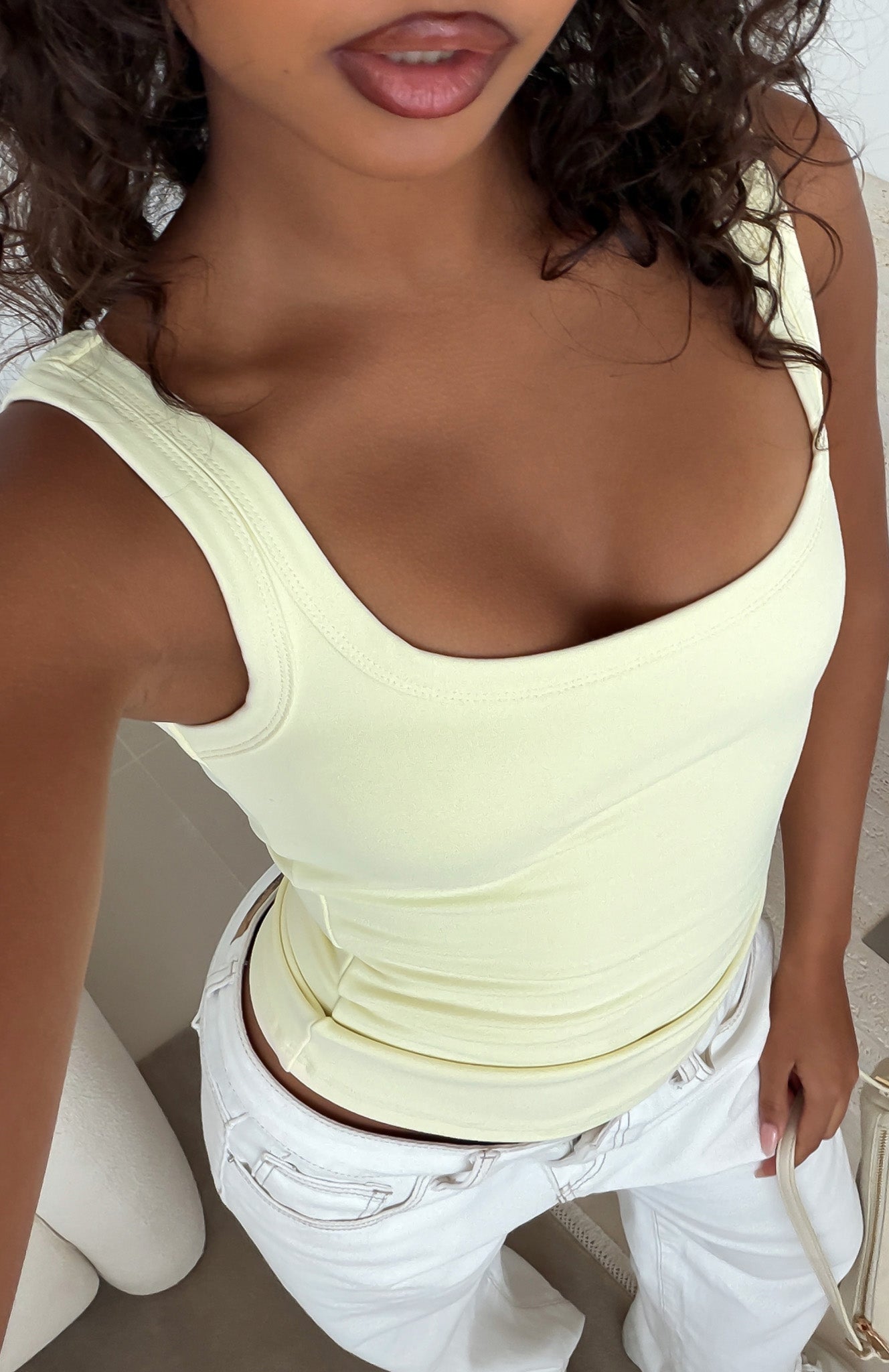 Chill Vibes Tank Top Lemon | White Fox Boutique US