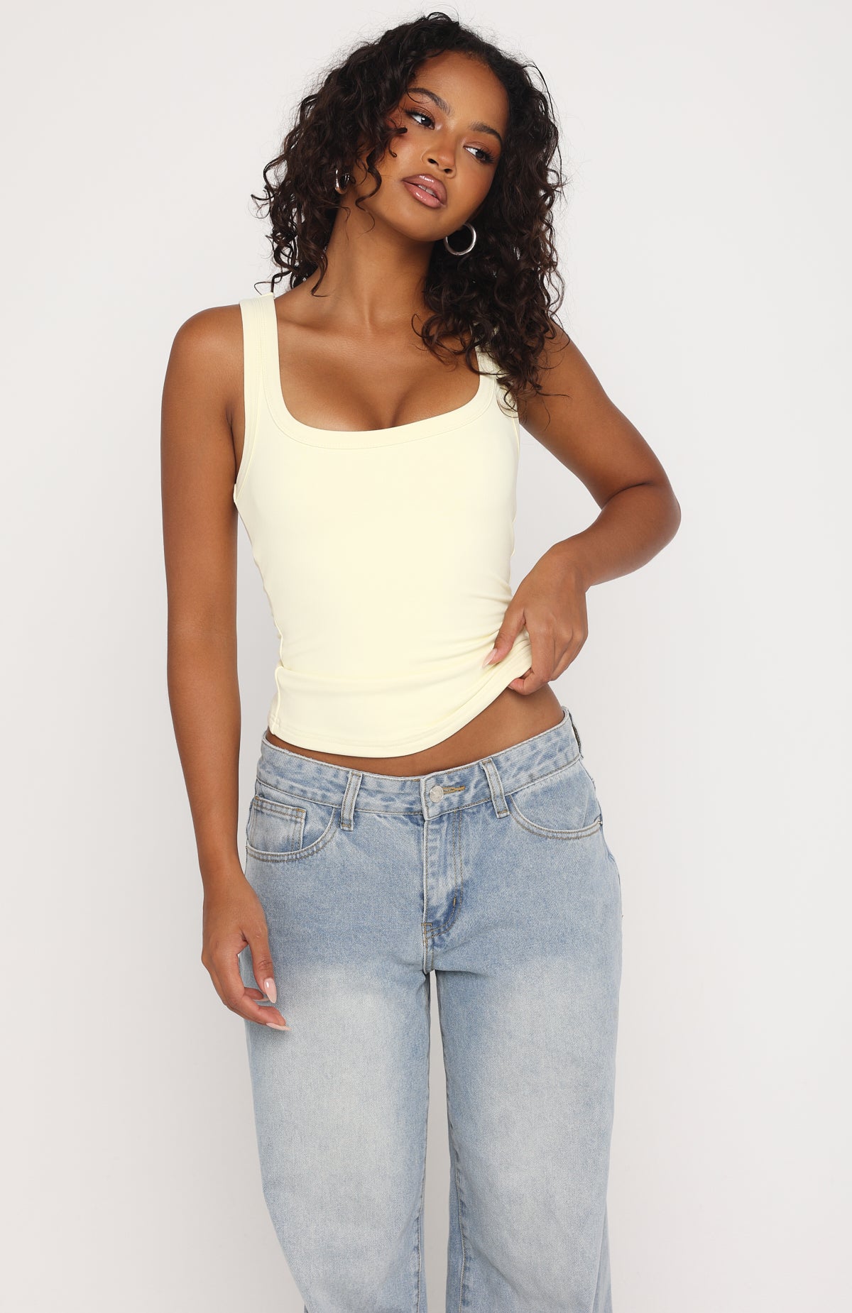 Chill Vibes Tank Top Lemon | White Fox Boutique US