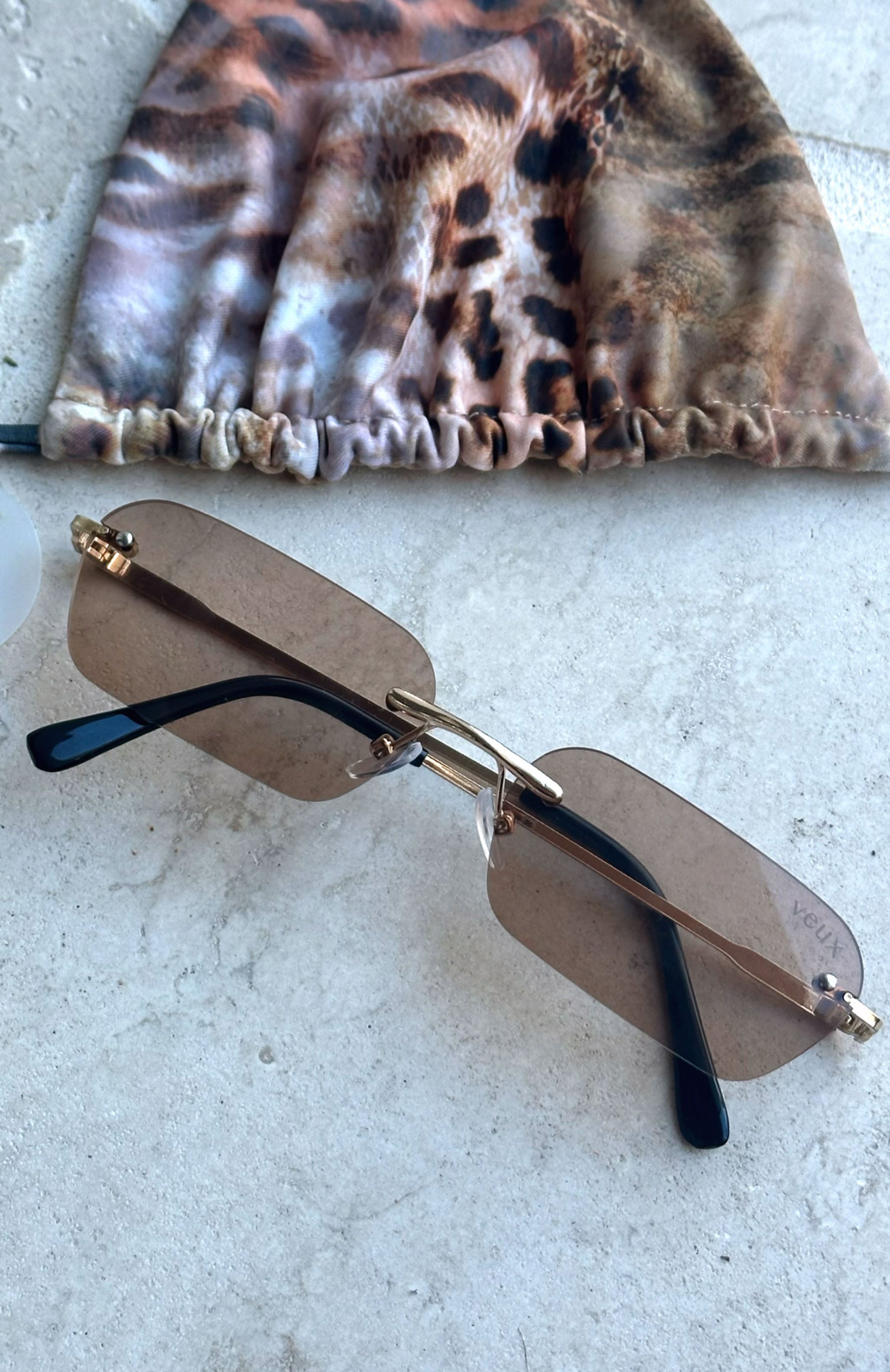 Chris Sunglasses Gold White Fox Boutique US - Main Image