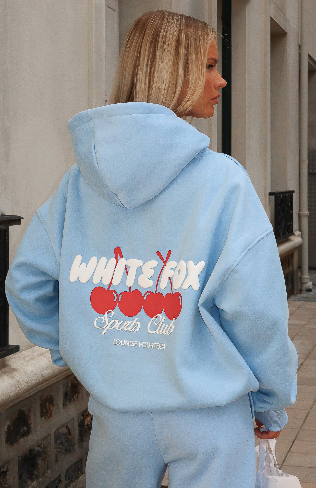 Club 14 Cassie Boxy Hoodie Blue | White Fox Boutique US
