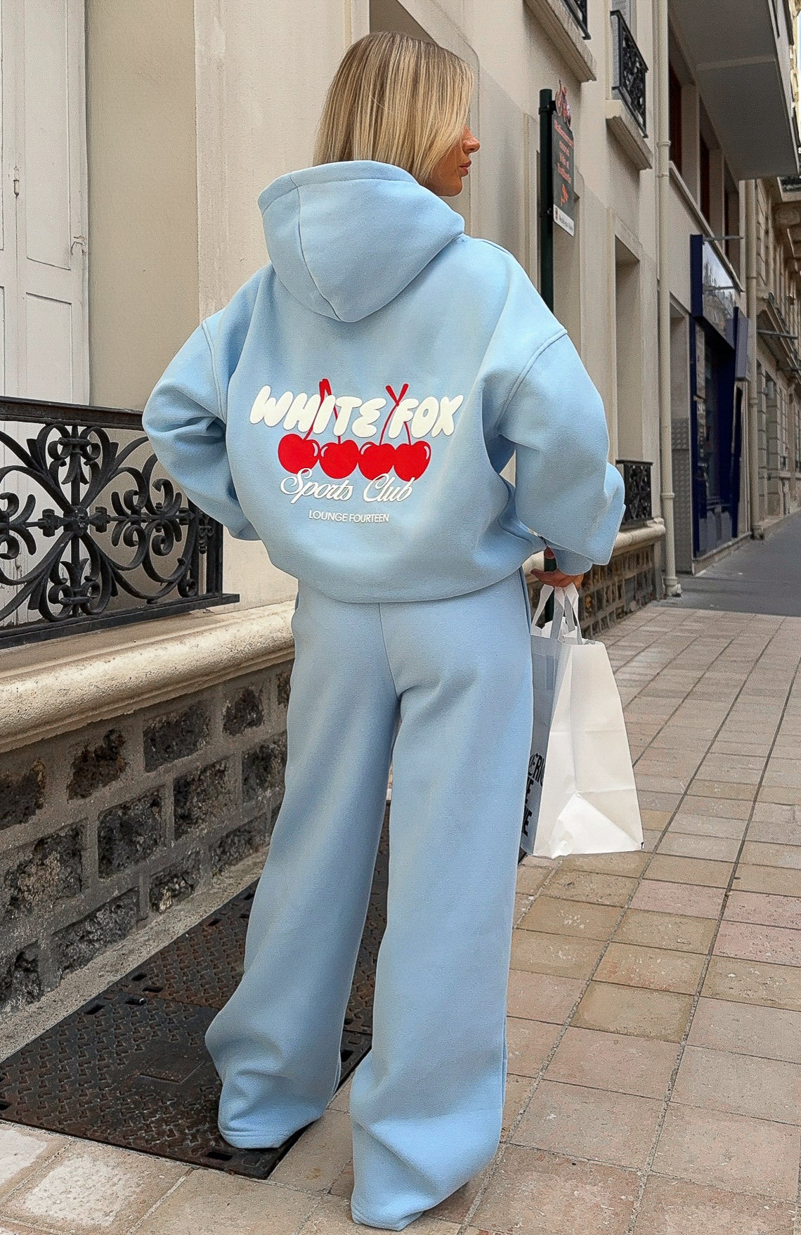 Club 14 Cassie Wide Leg Sweatpants Blue | White Fox Boutique US