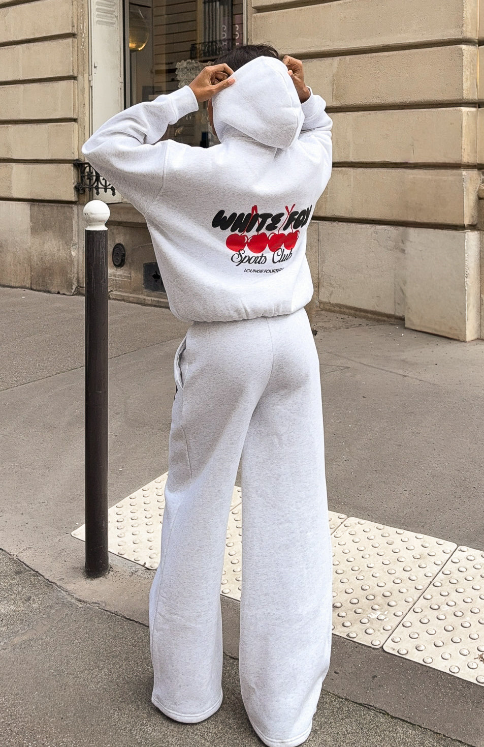 Club 14 Cassie Wide Leg Sweatpants Grey Marle | White Fox Boutique US