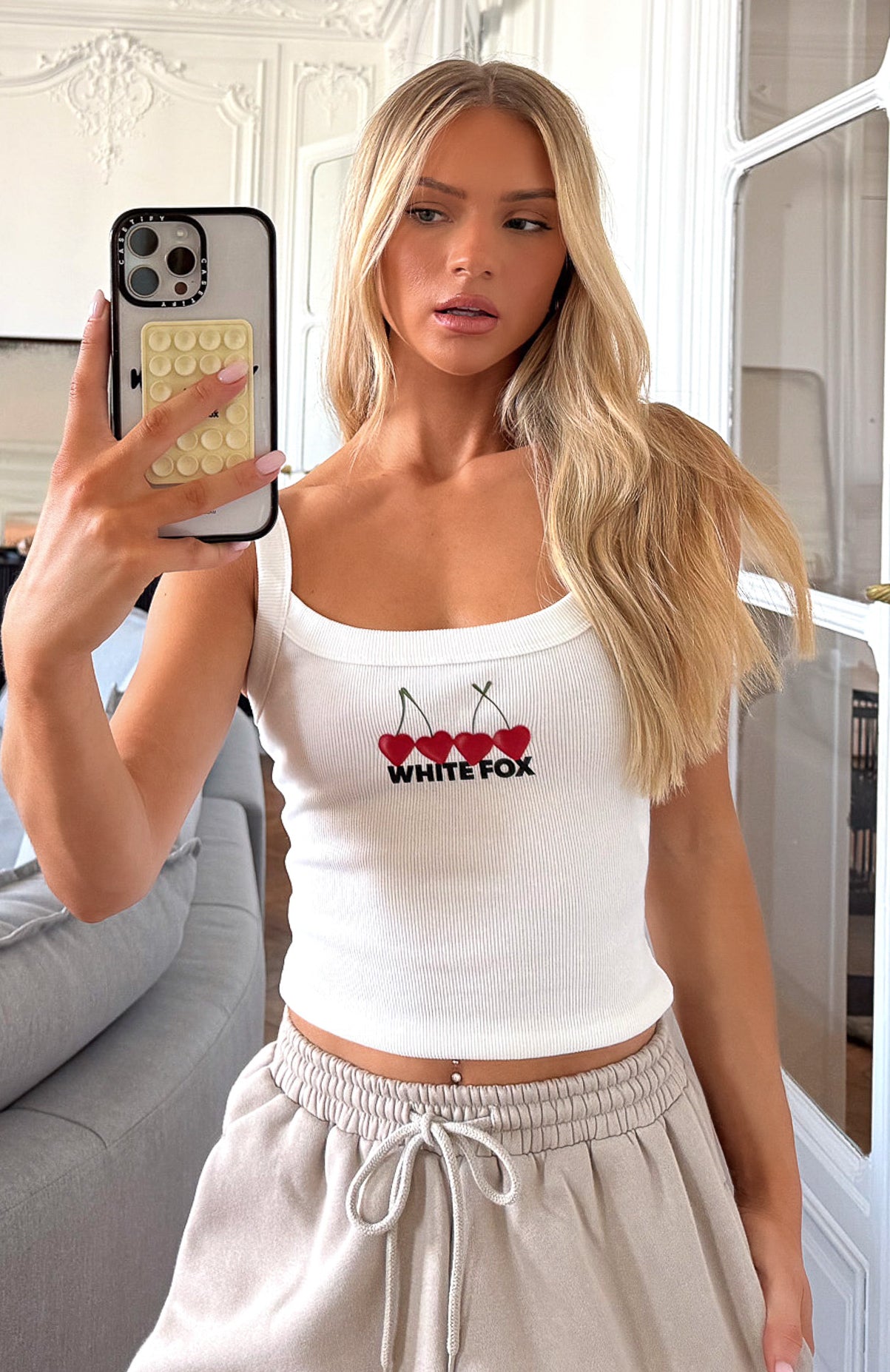Club 14 Taylah Singlet Top White | White Fox Boutique US