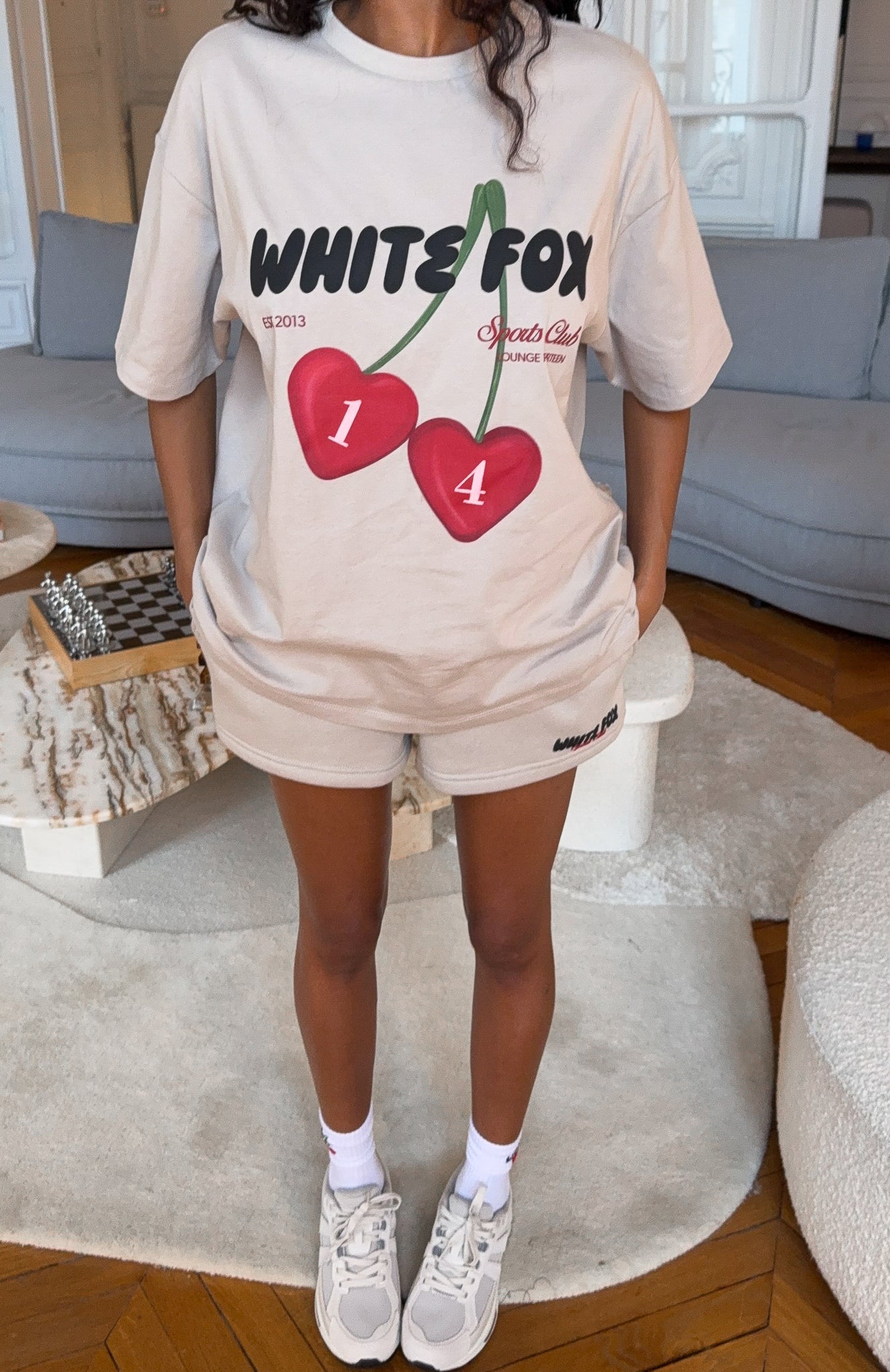 Club 14 Trinity Oversized Tee Moon | White Fox Boutique US