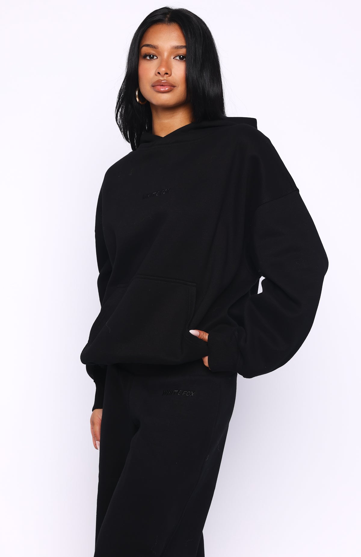 Come A Long Way Oversized Hoodie Black | White Fox Boutique US