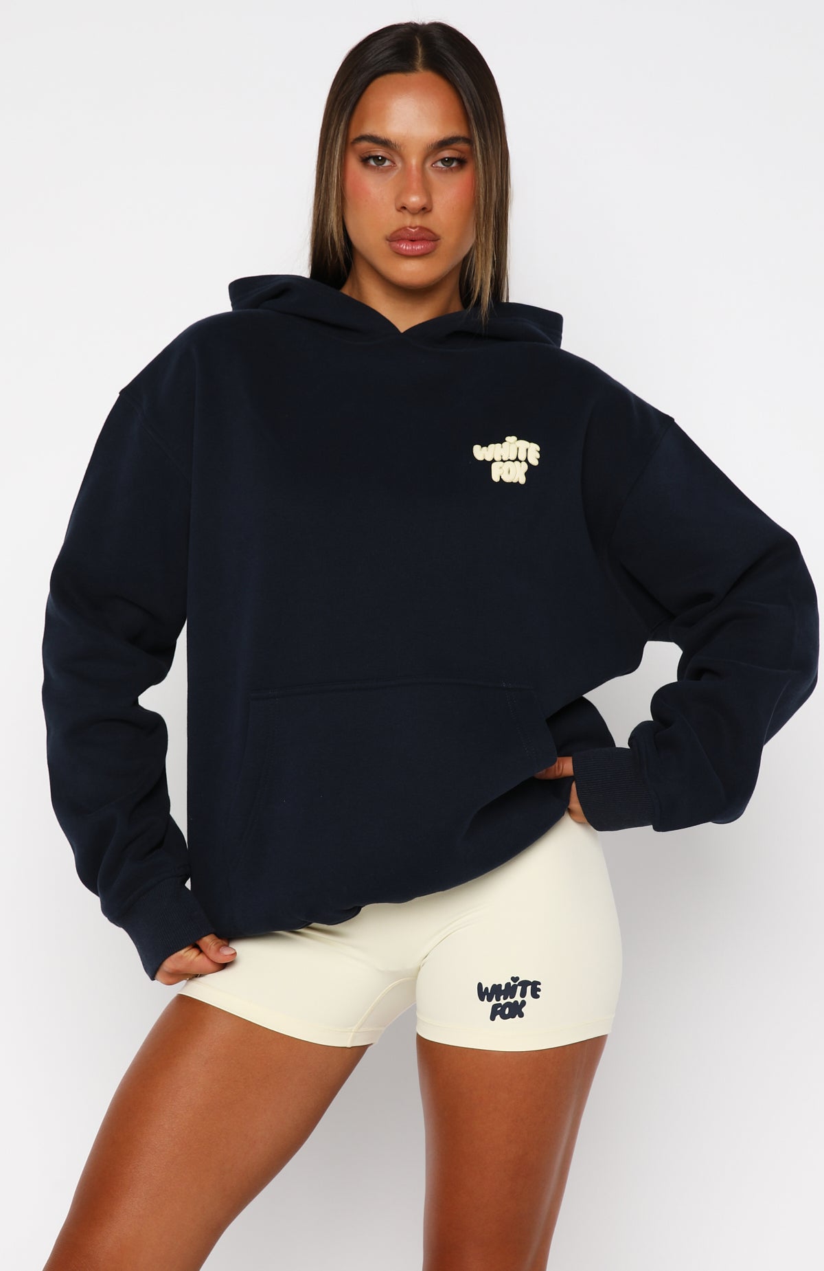 Daydreamers Angelina Oversized Hoodie Navy | White Fox Boutique US