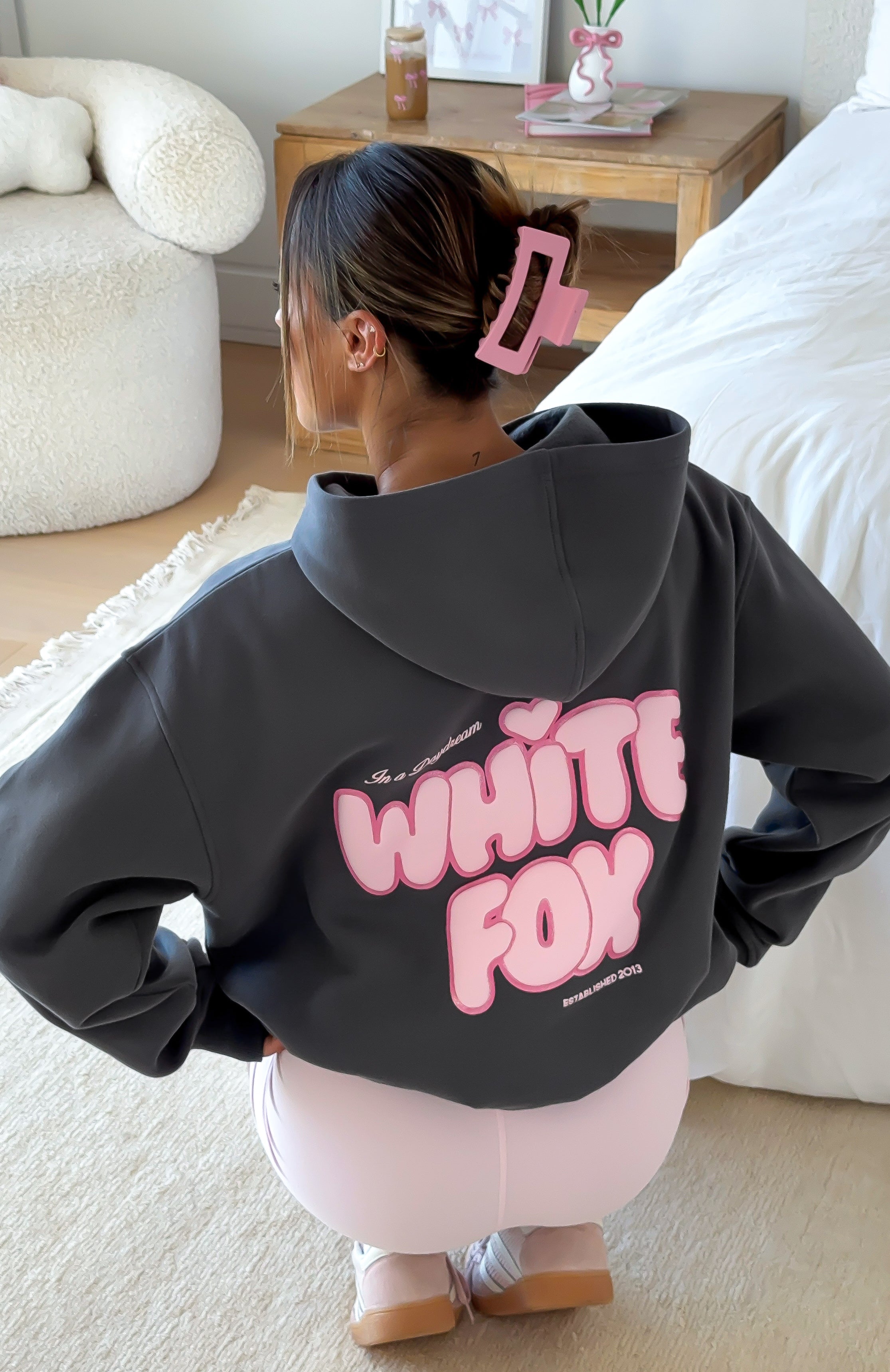 Daydreamers Angelina Oversized Hoodie Volcanic | White Fox Boutique US