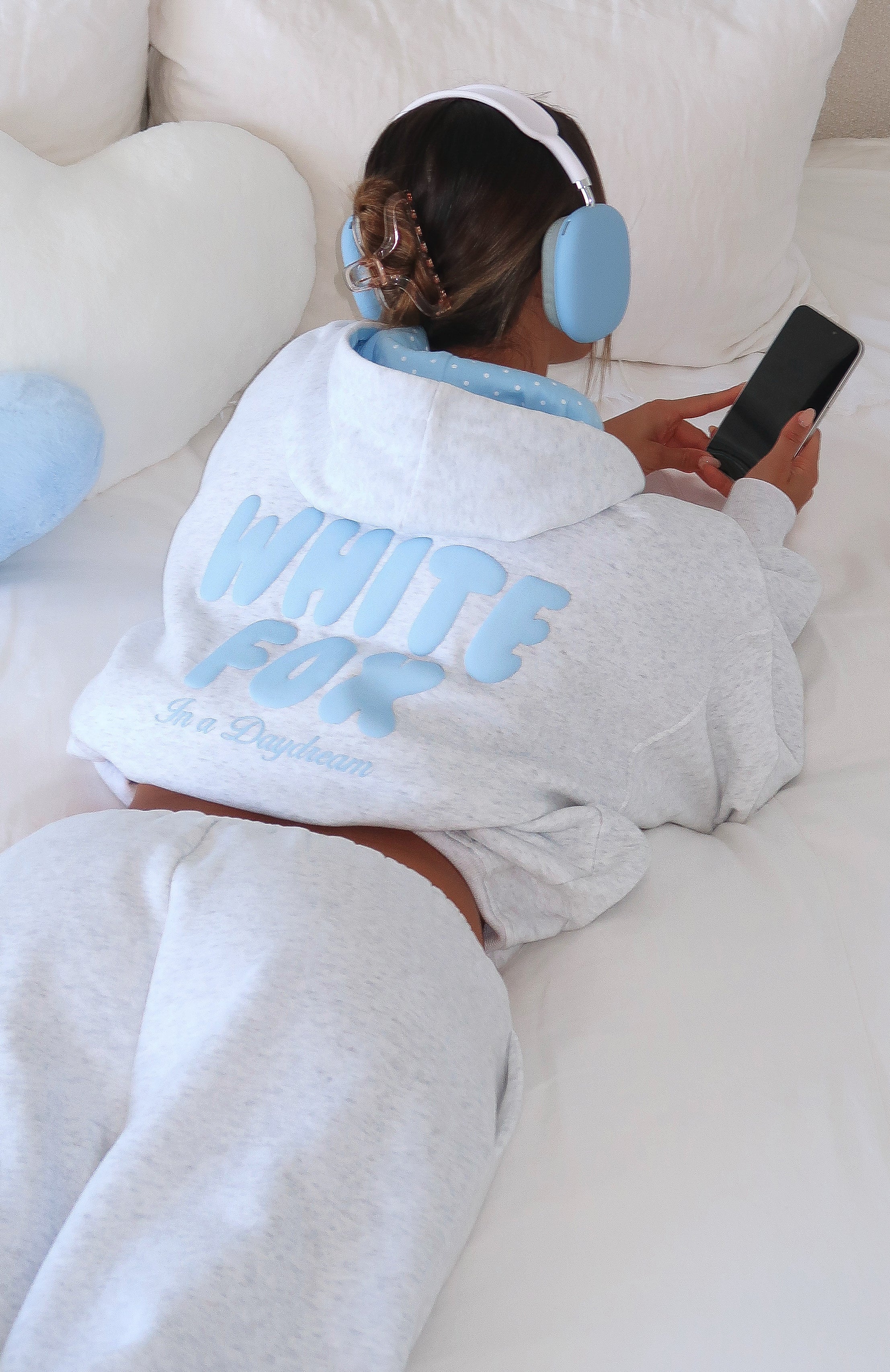 Daydreamers Nadia Oversized Hoodie Grey Marle | White Fox Boutique US