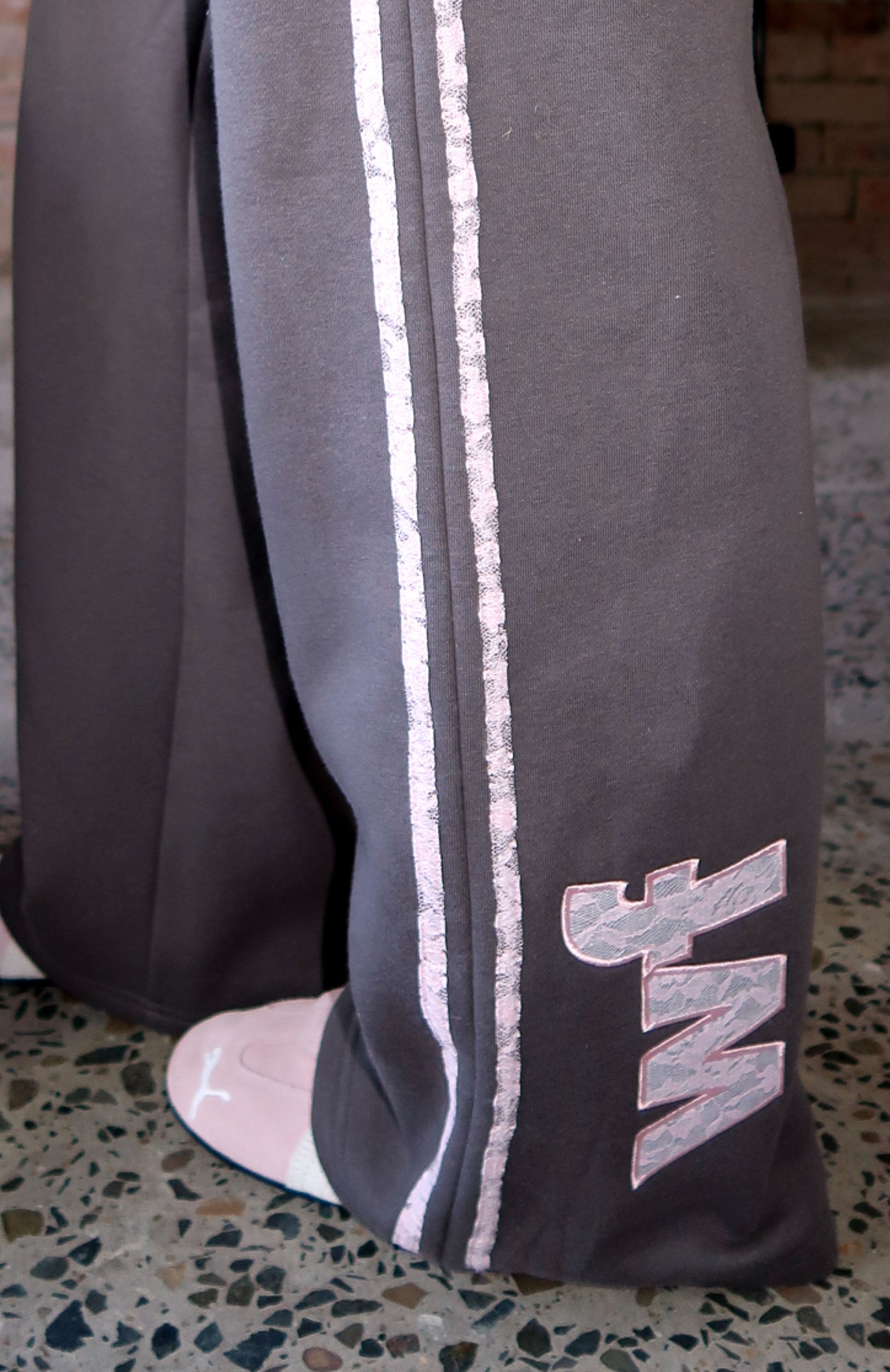 Gave You Everything Wide Leg Sweatpants Volcanic | White Fox