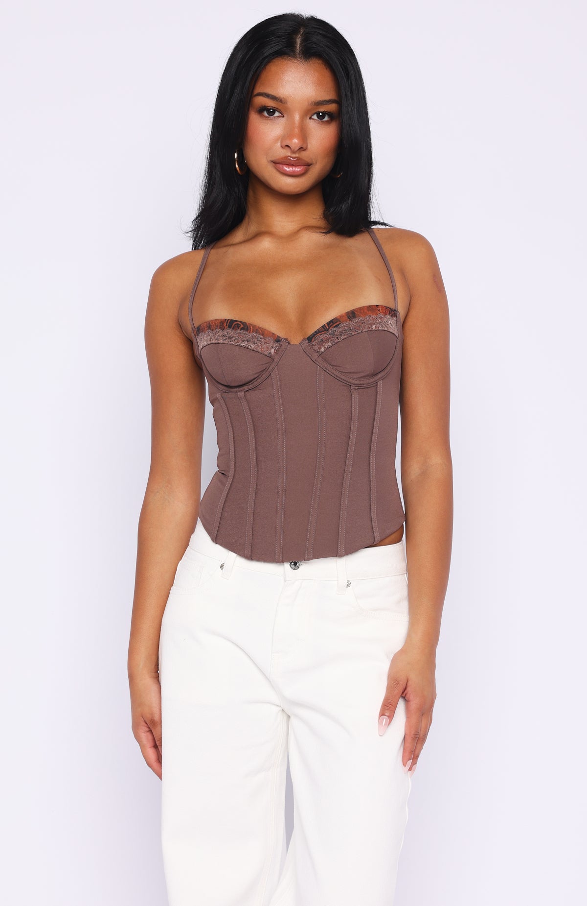It's A Lifestyle Bustier Chocolate | White Fox Boutique US