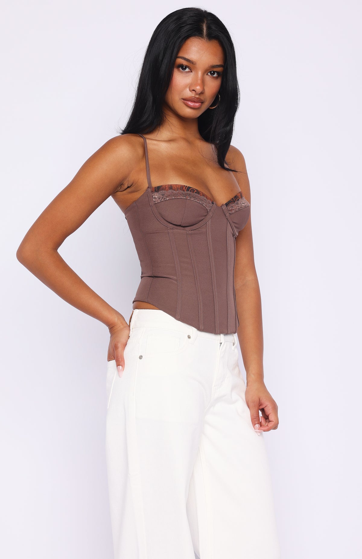 It's A Lifestyle Bustier Chocolate | White Fox Boutique US