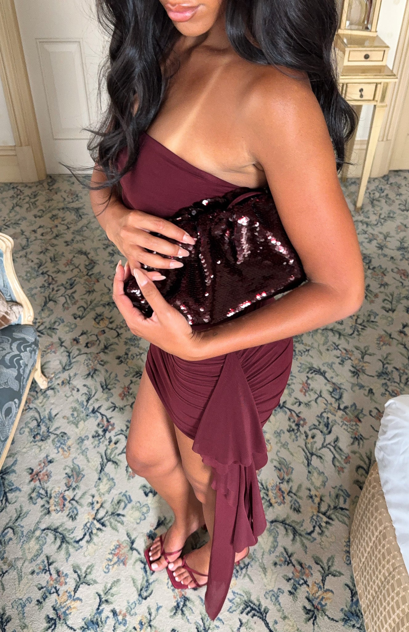 June Clutch Bag Burgundy June Clutch Bag Burgundy
