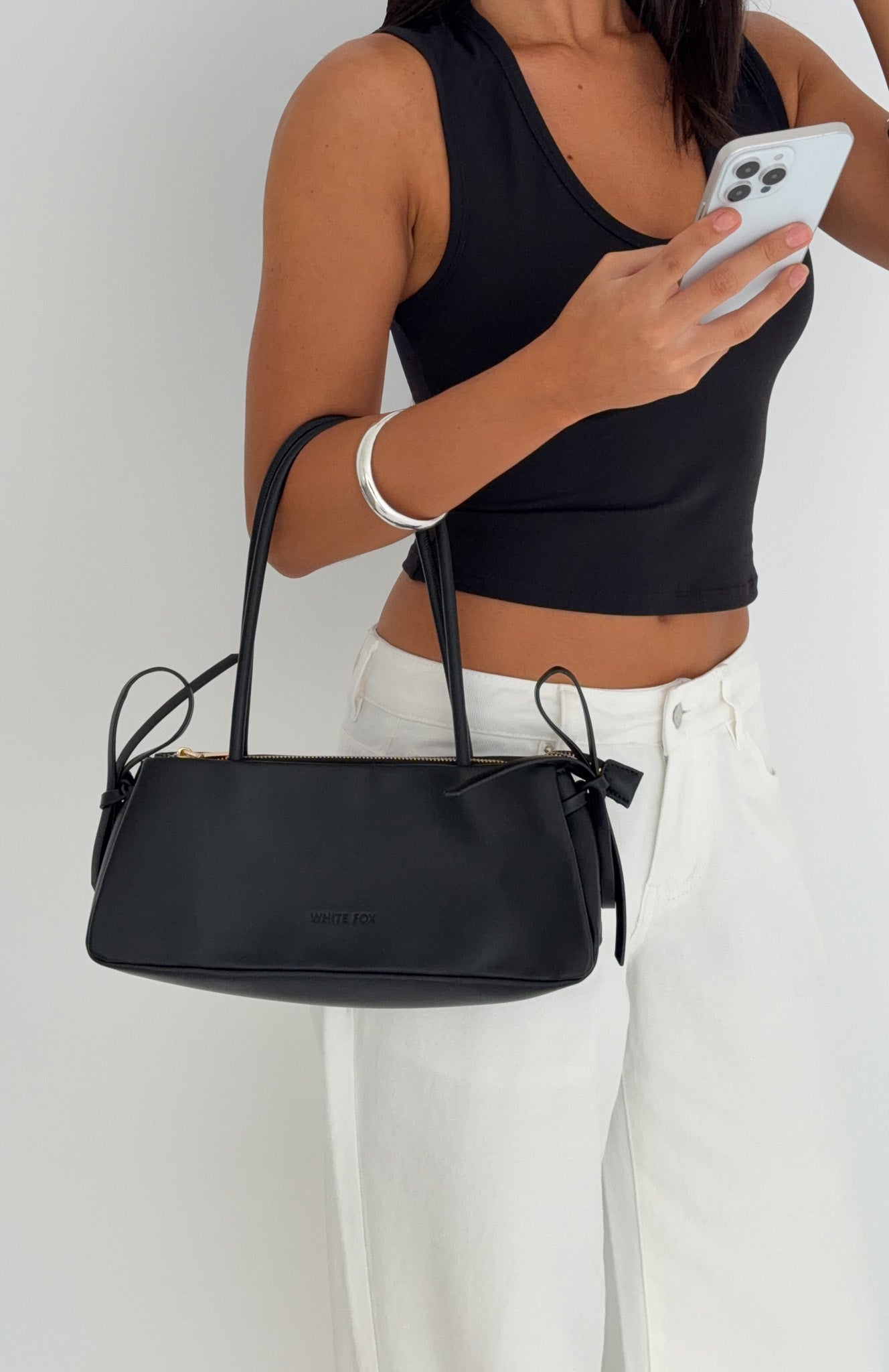 Kairi Shoulder Bag Black PU | White Fox Boutique US