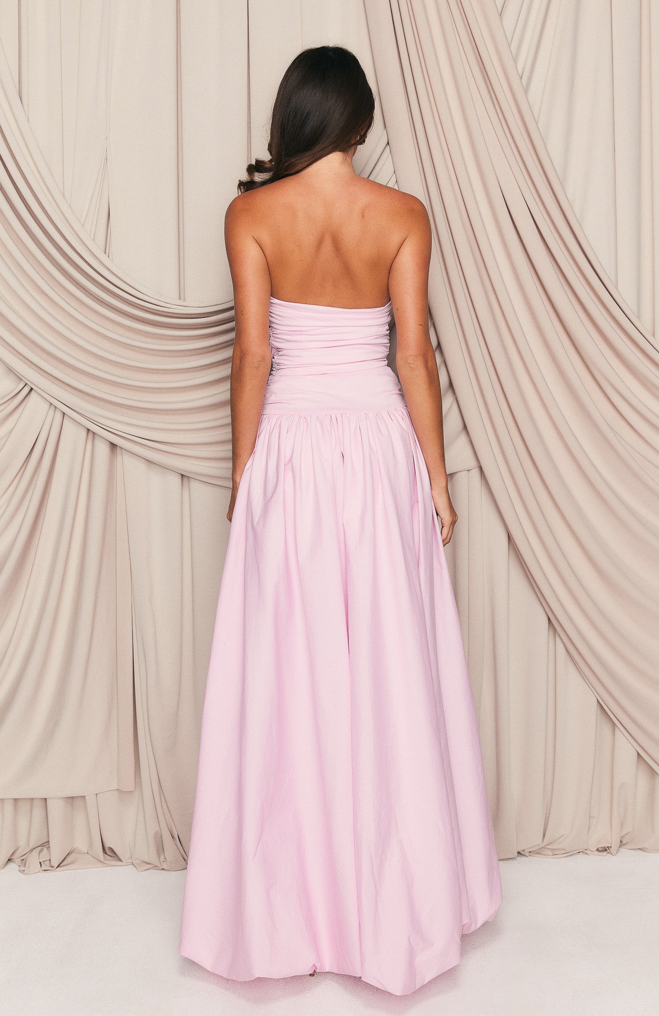 Keep My Promise Strapless Maxi Dress Pink Keep My Promise Strapless Maxi Dress Pink