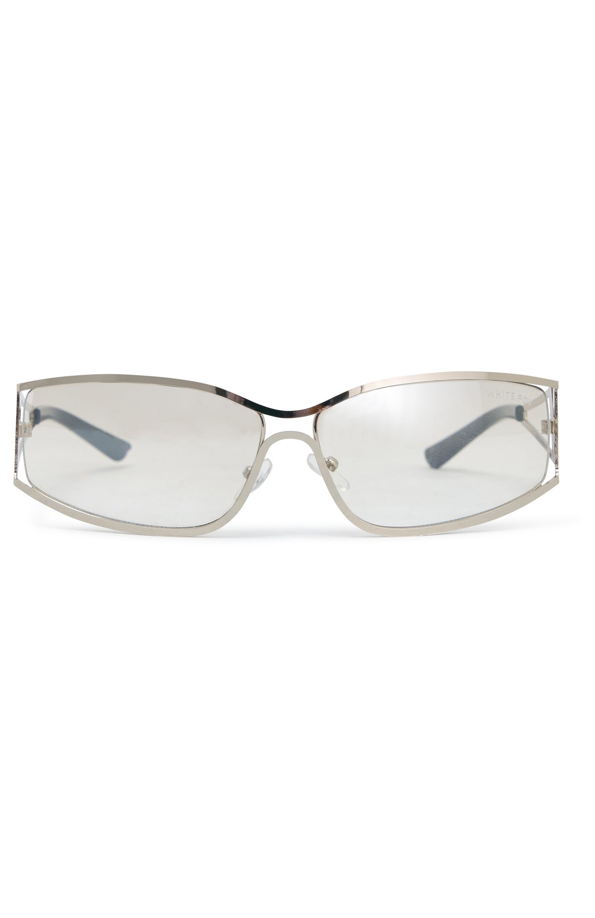 Wildfox Silver Gem Sunglasses Oversized Otavia Oversized Sunglasses in White by LINDA FARROW main image 2