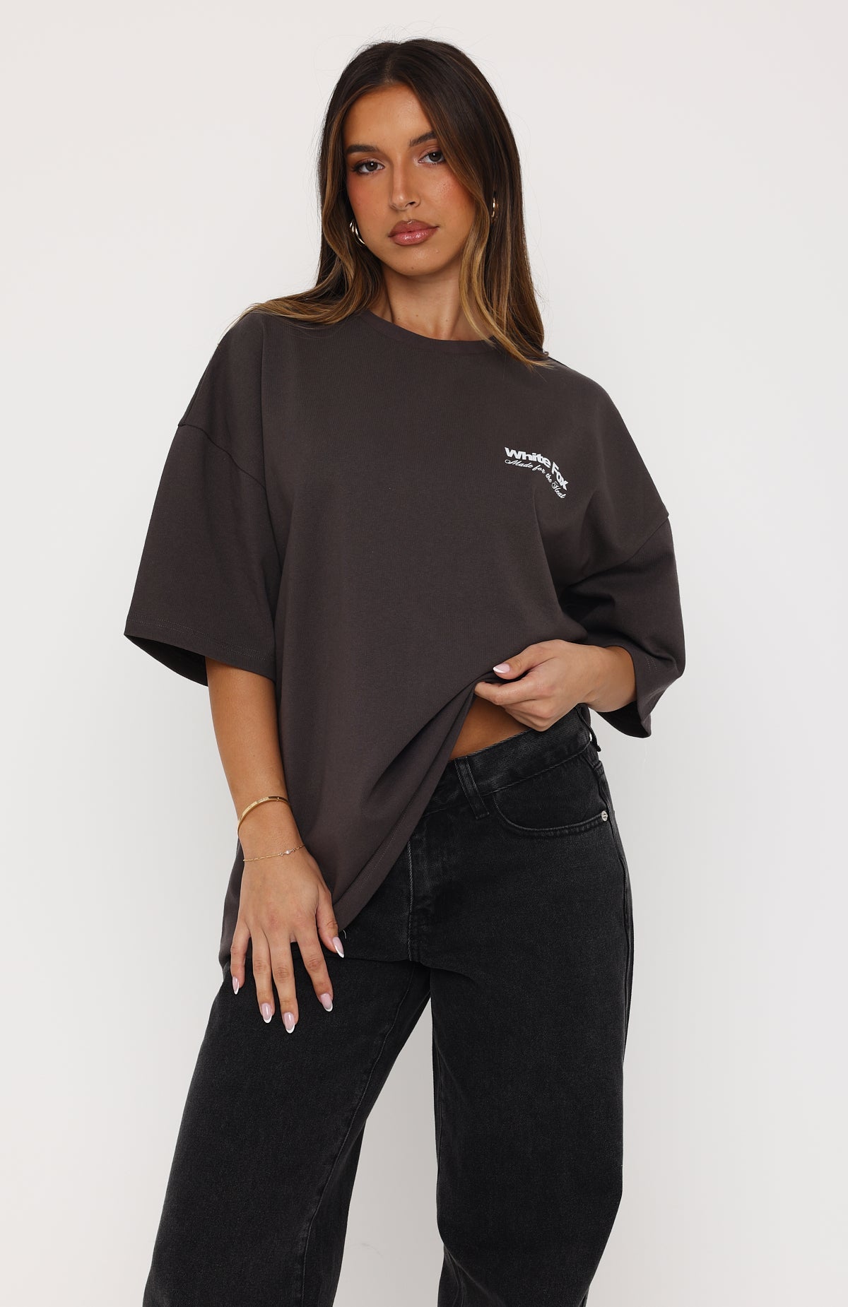 Made For The Heat Oversized Tee Charcoal | White Fox Boutique US
