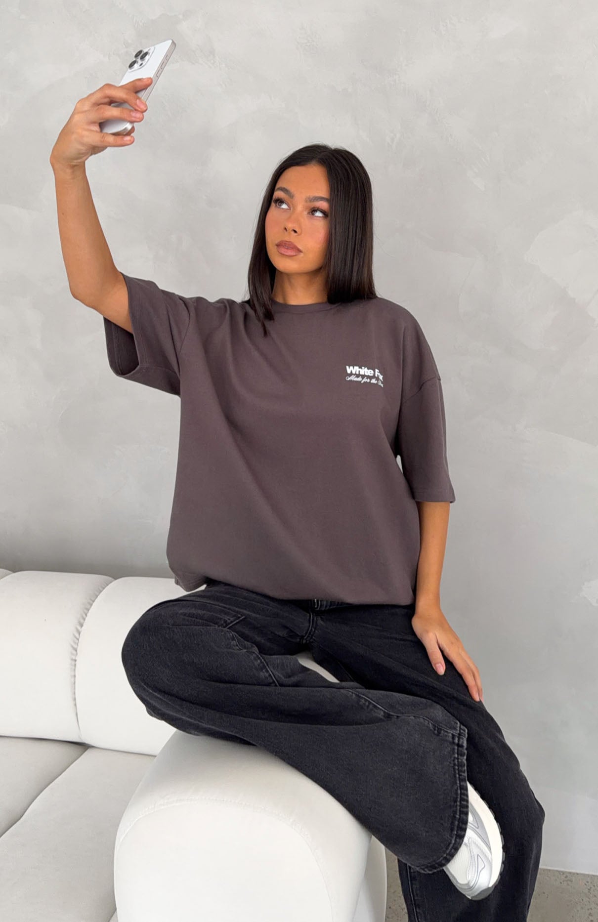 Made For The Heat Oversized Tee Charcoal | White Fox Boutique US