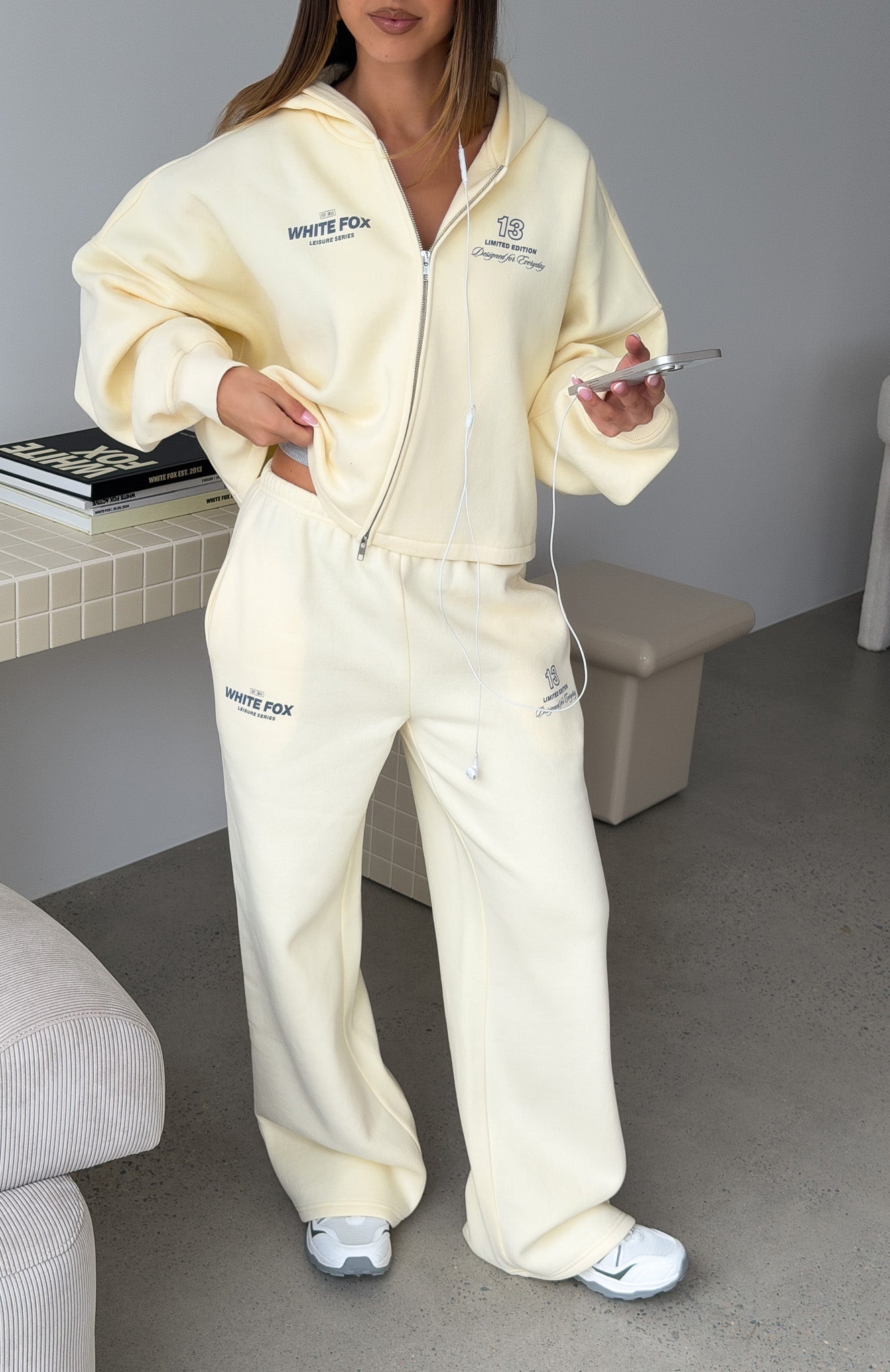 Never Missed Wide Leg Sweatpants Butter | White Fox Boutique US