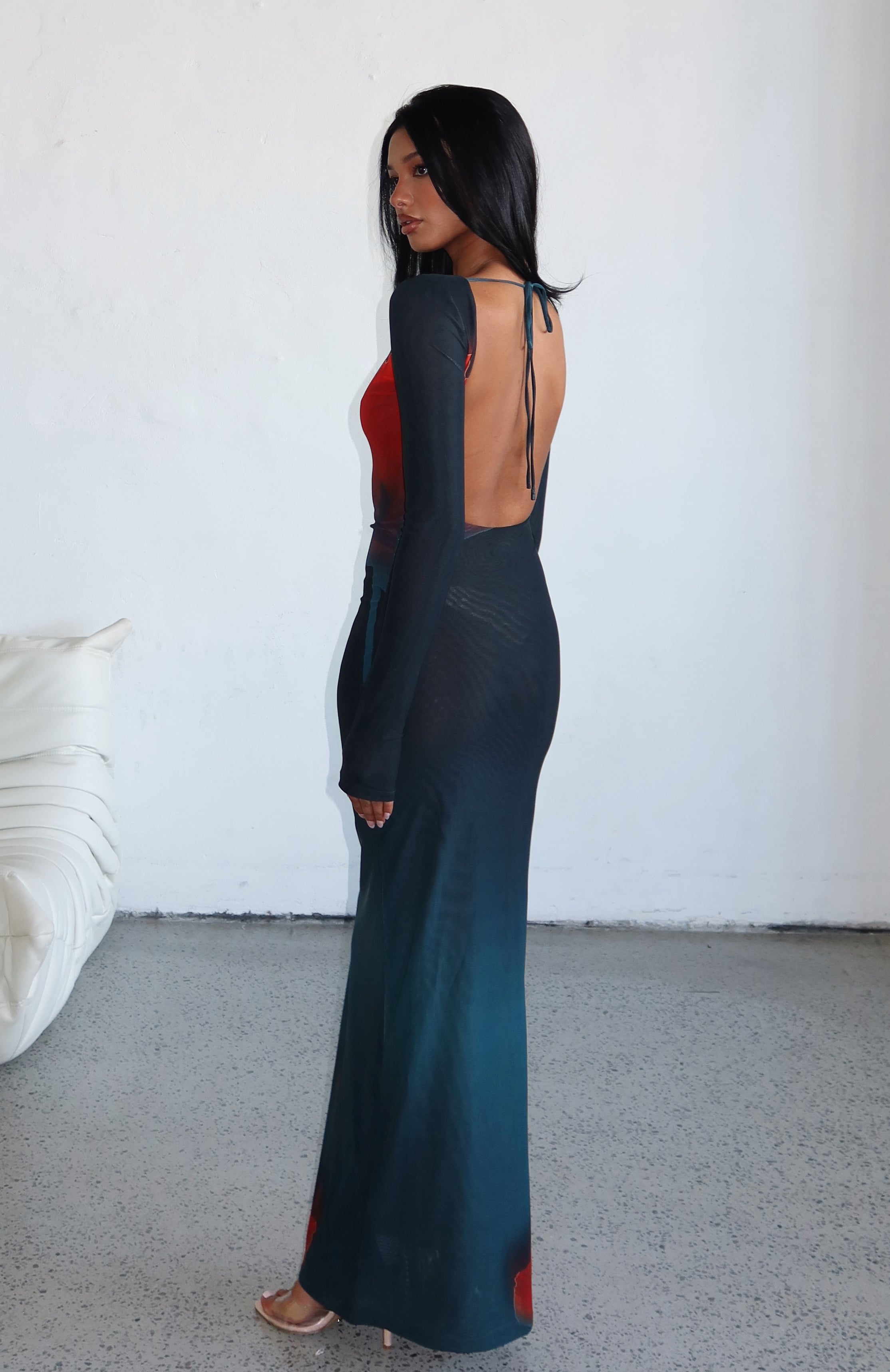 No Halo Long Sleeve Maxi Dress Midnight Scarlet No Halo Long Sleeve Maxi Dress Midnight Scarlet