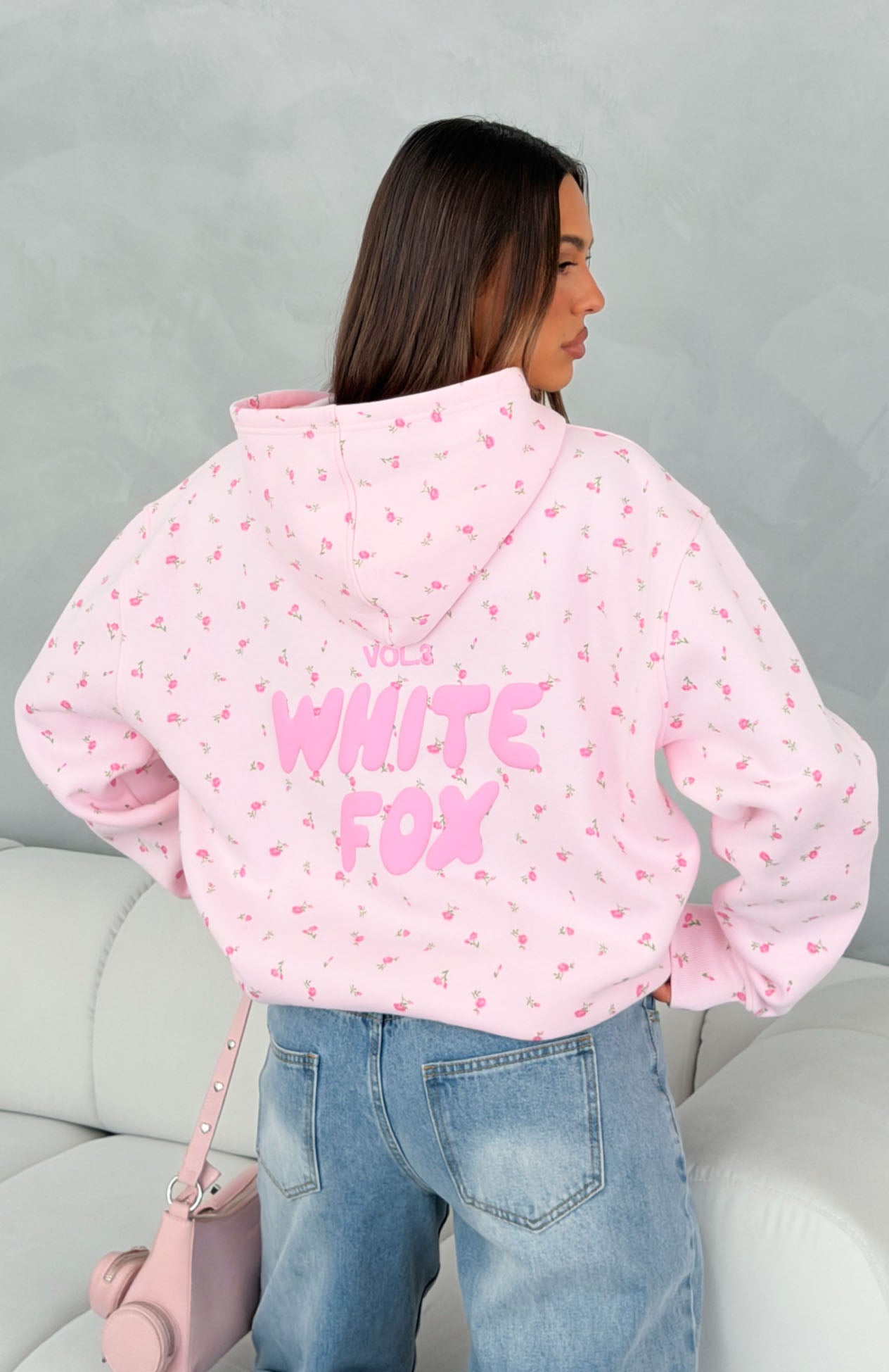 Offstage Printed Oversized Hoodie Posy Ditsy | White Fox Boutique US