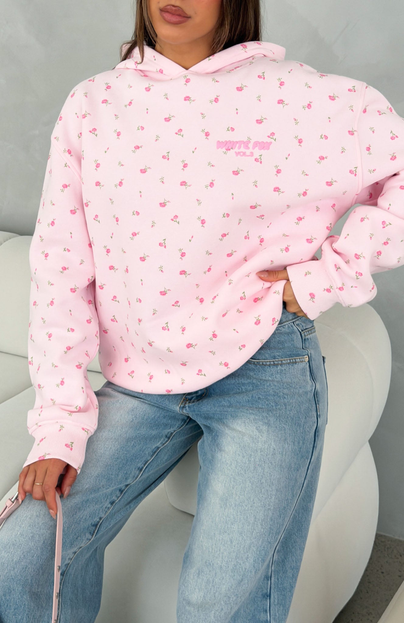 Offstage Printed Oversized Hoodie Posy Ditsy | White Fox Boutique US