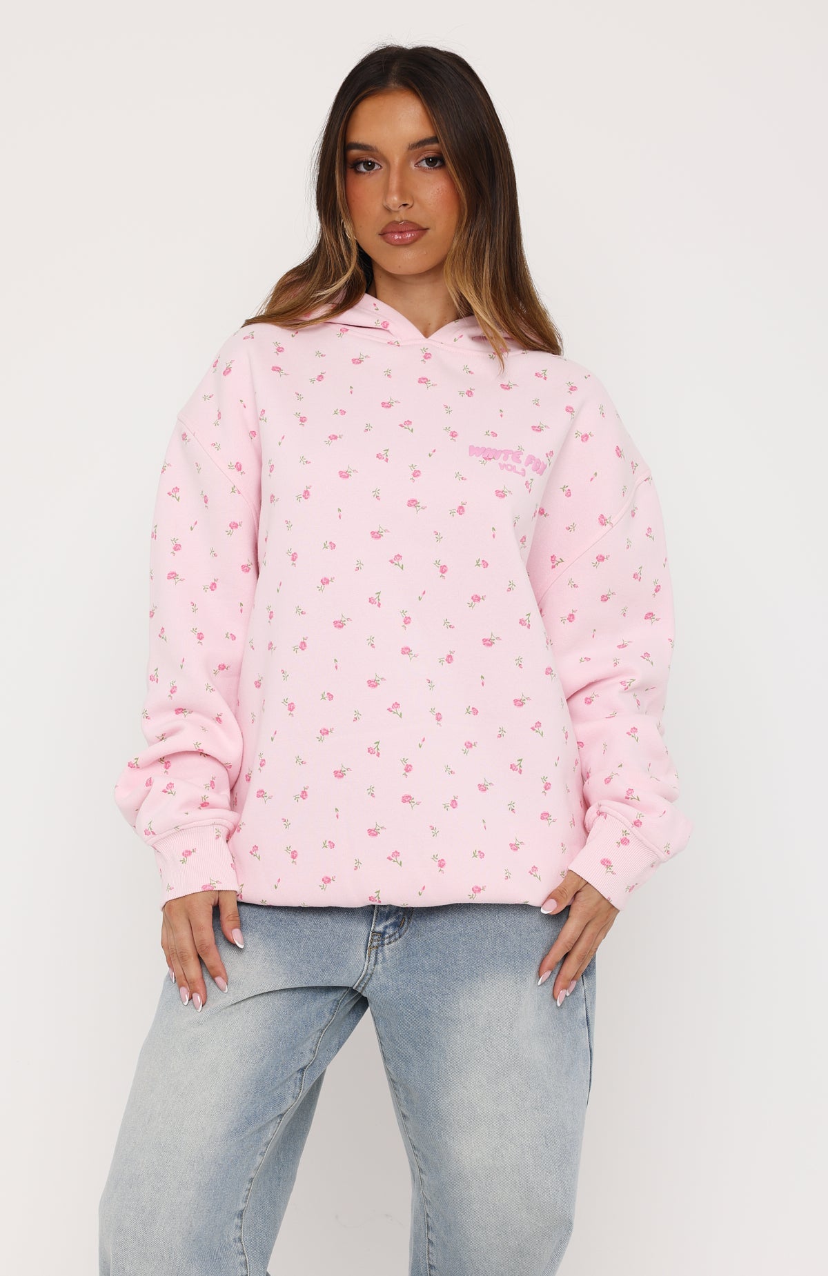 Offstage Printed Oversized Hoodie Posy Ditsy | White Fox Boutique US