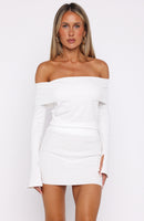 Parental Guidance Knit Mini Dress White