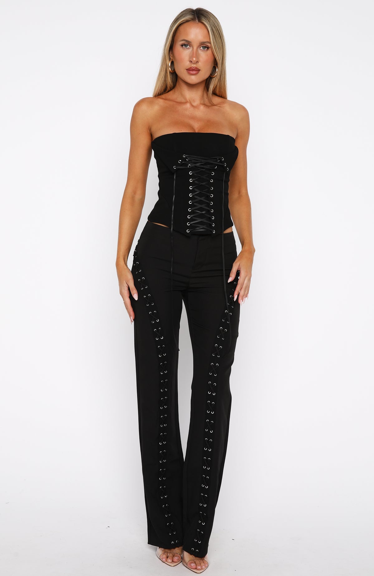 Parisian Nights Pants Black | White Fox Boutique US