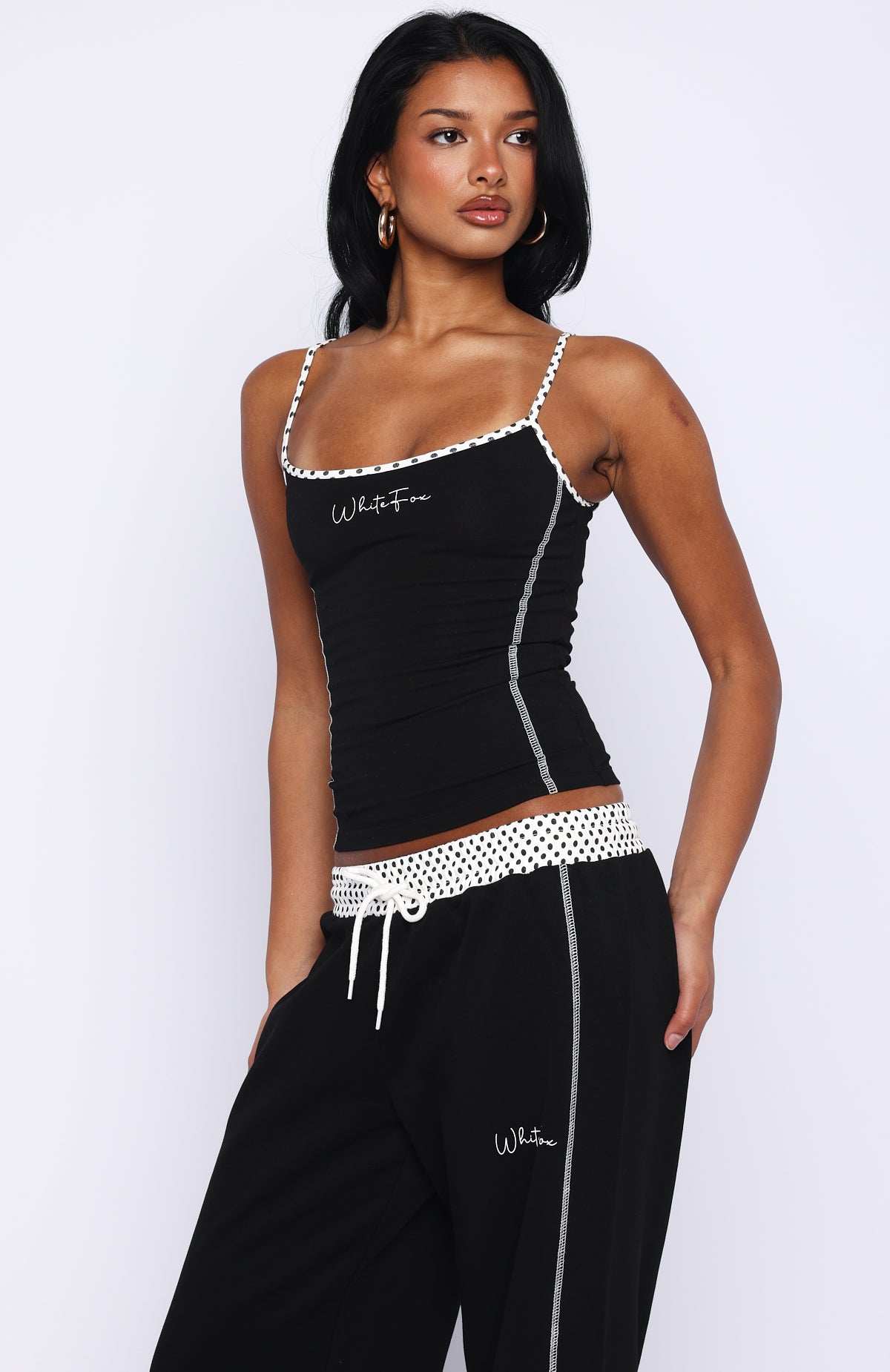 Pure Attraction Singlet Top Black | White Fox Boutique US