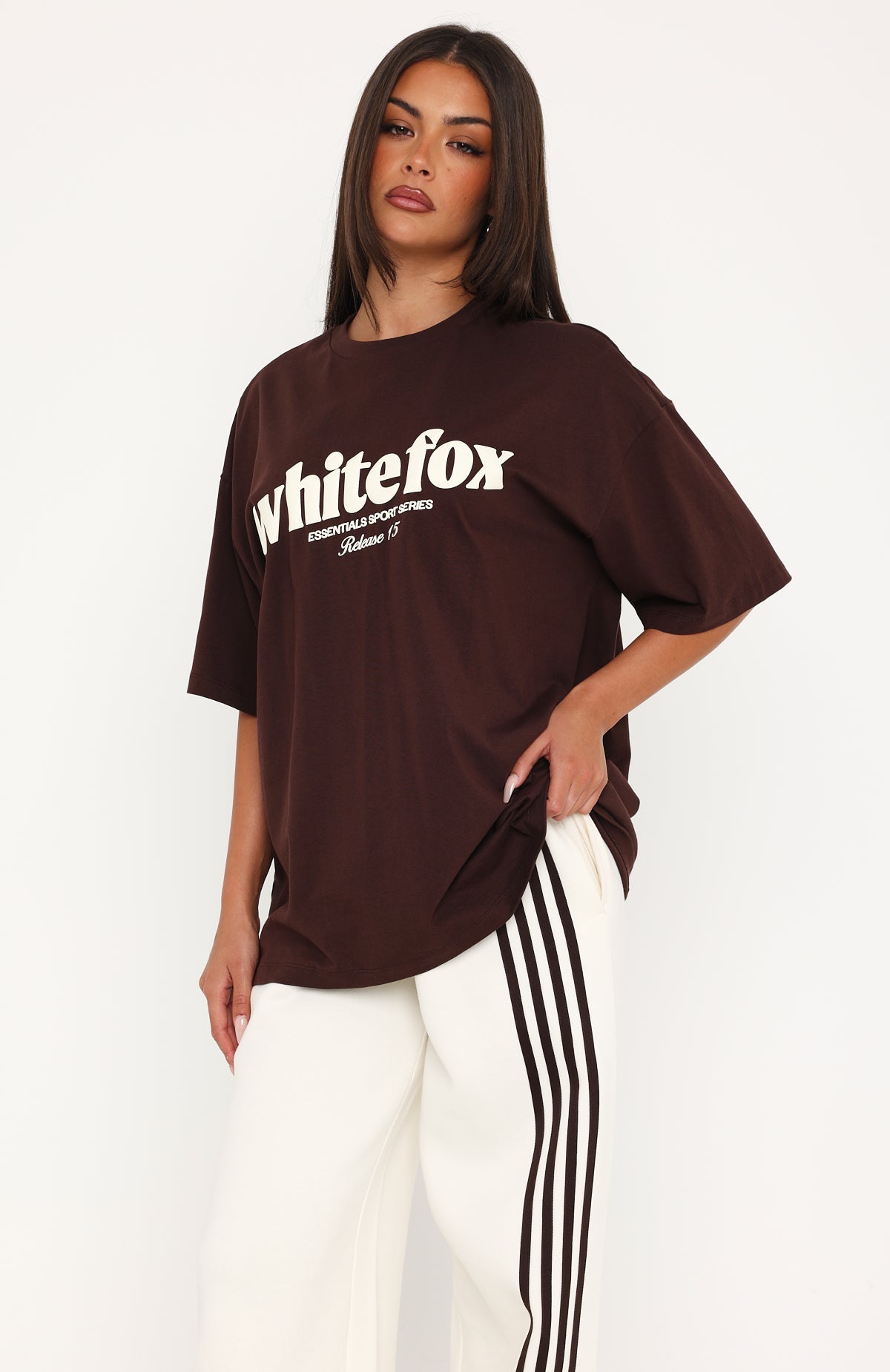 Release 15 Kiana Oversized Tee Chocolate | White Fox Boutique US