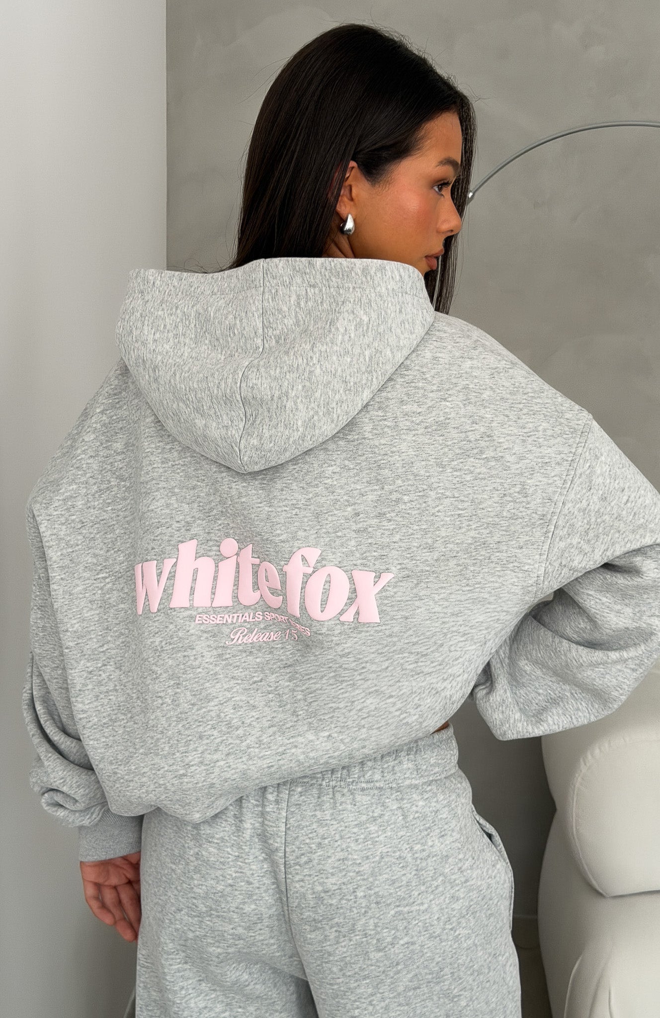 Release 15 Kiana Oversized Hoodie Dark Grey Marle | White Fox