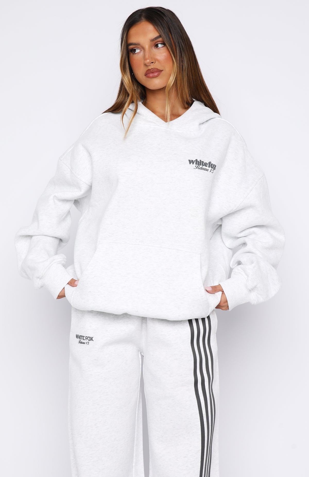 Release 15 Kiana Oversized Hoodie Grey Marle | White Fox Boutique US