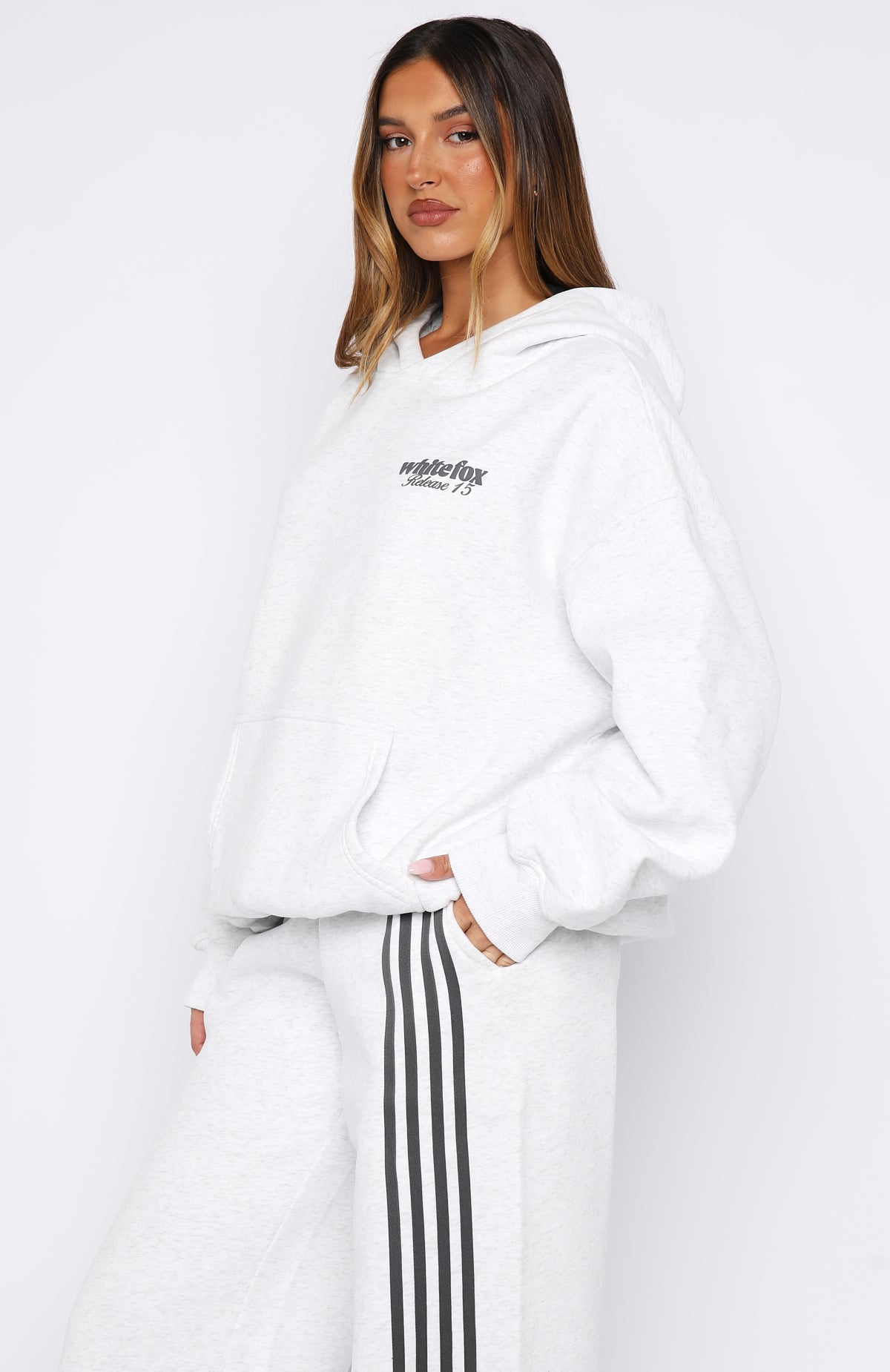Release 15 Kiana Oversized Hoodie Grey Marle | White Fox Boutique US