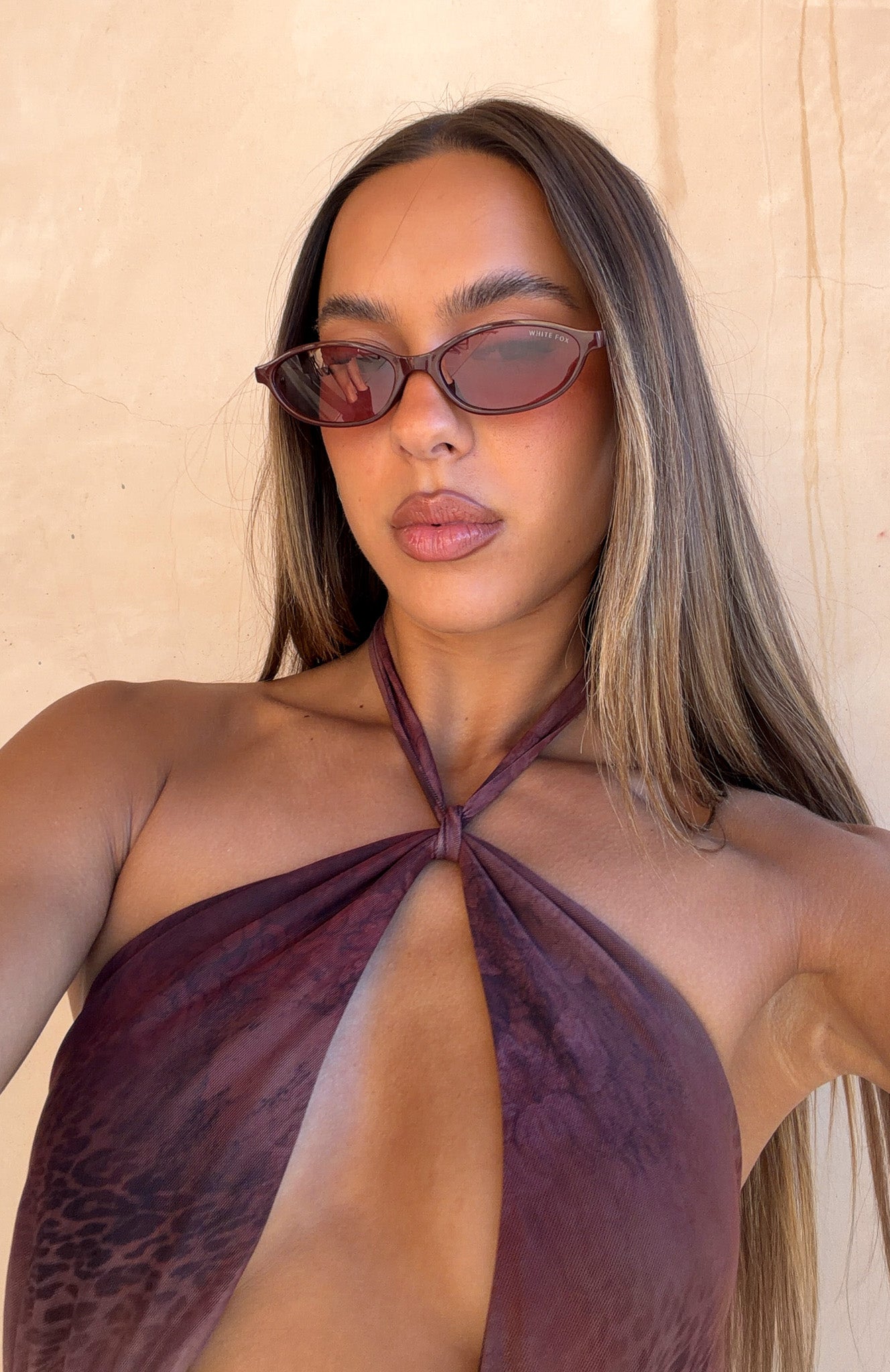 Robert Sunglasses Burgundy | White Fox Boutique US