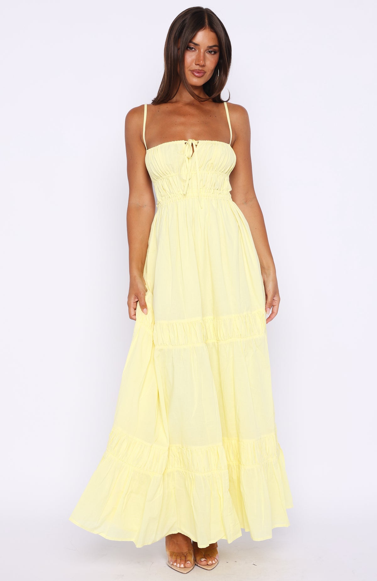 Rumour Has It Maxi Dress Lemon | White Fox Boutique US