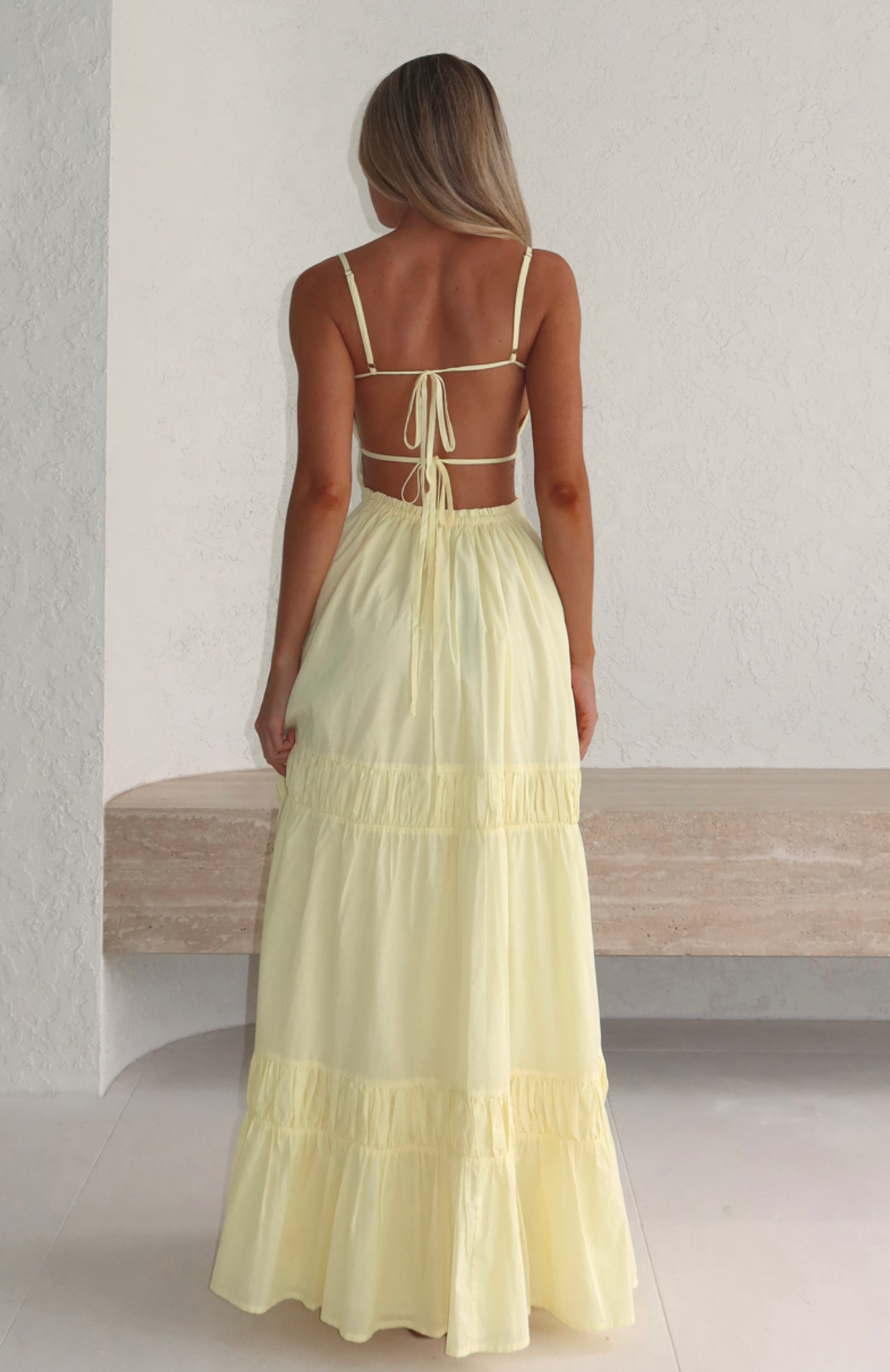 Rumour Has It Maxi Dress Lemon | White Fox Boutique US