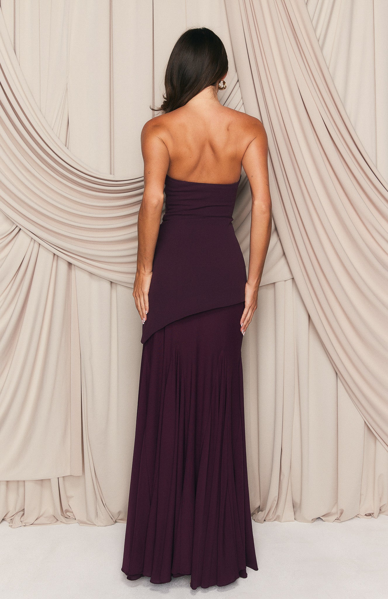 princess polly baby blue dress Sending My Best Strapless Maxi Dress Burgundy