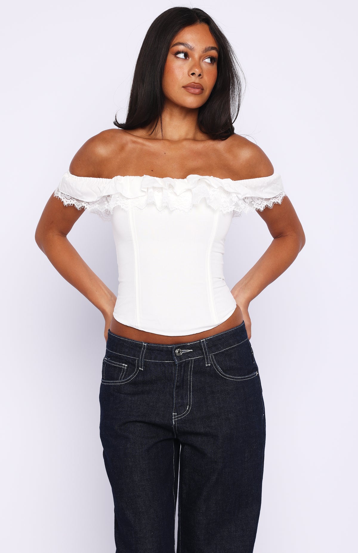 Shaking Things Up Strapless Bustier White | White Fox Boutique US