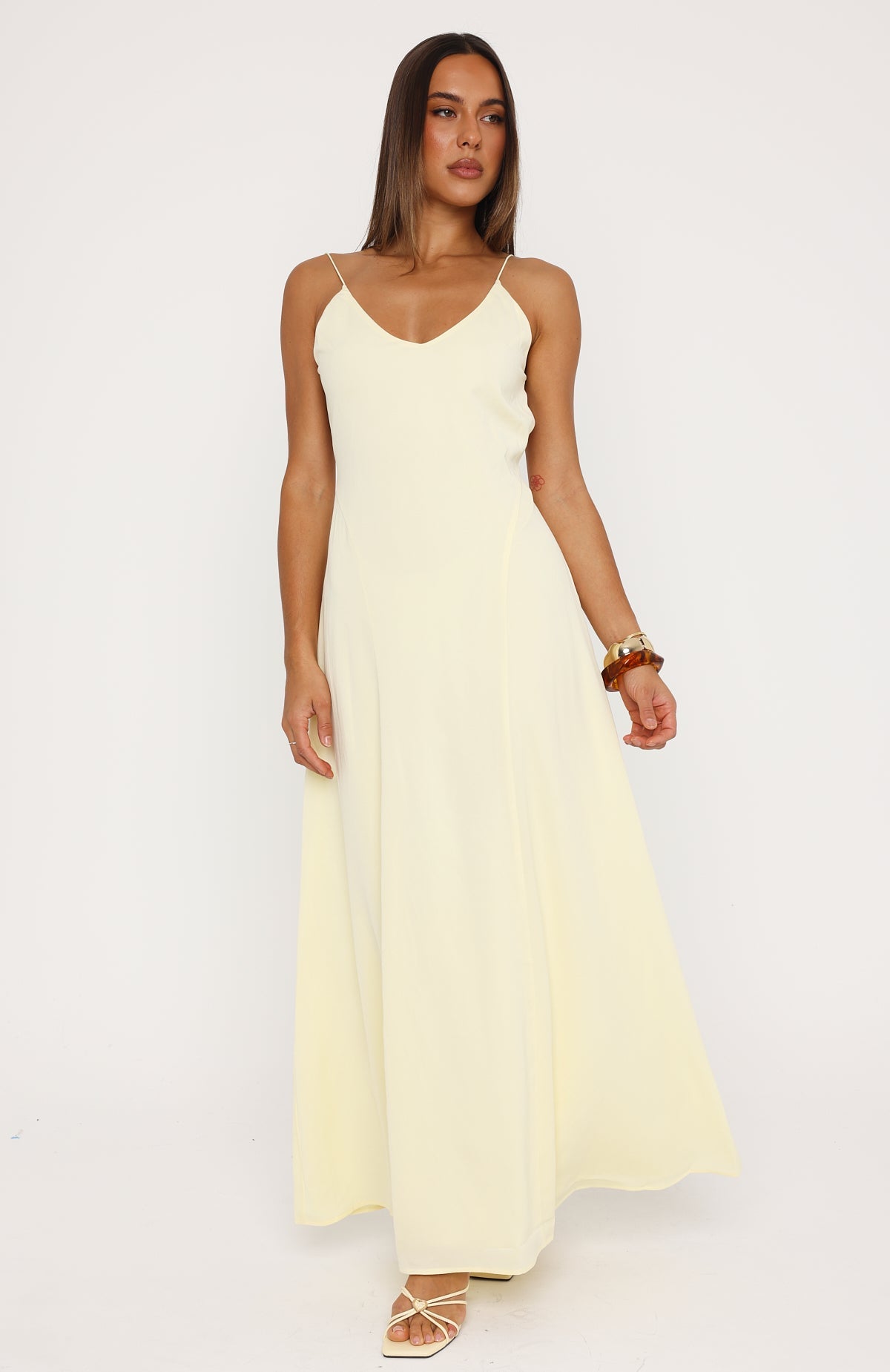 So Lovely Maxi Dress Lemon | White Fox Boutique US